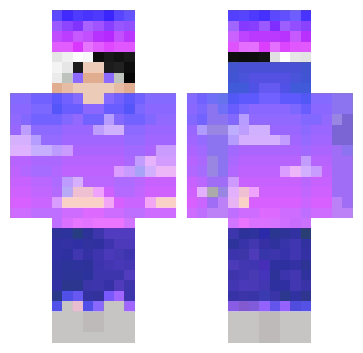 Mejson2 Minecraft skin, front and back view