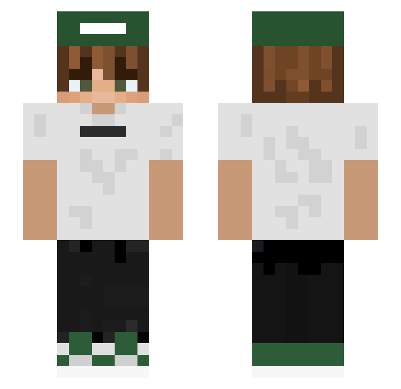 sledgn Minecraft skin, front and back view