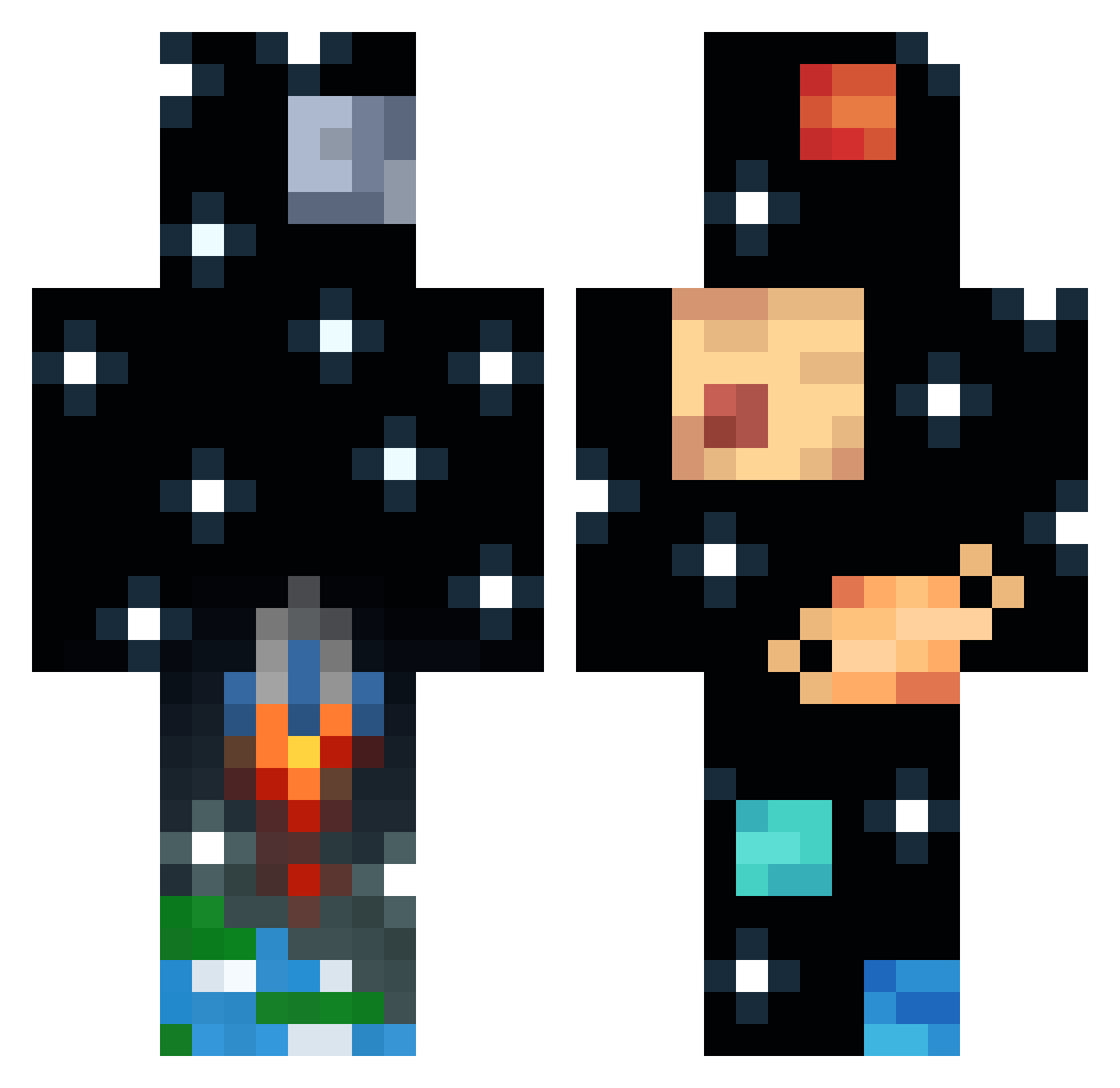 Arturito16ST Minecraft skin, front and back view