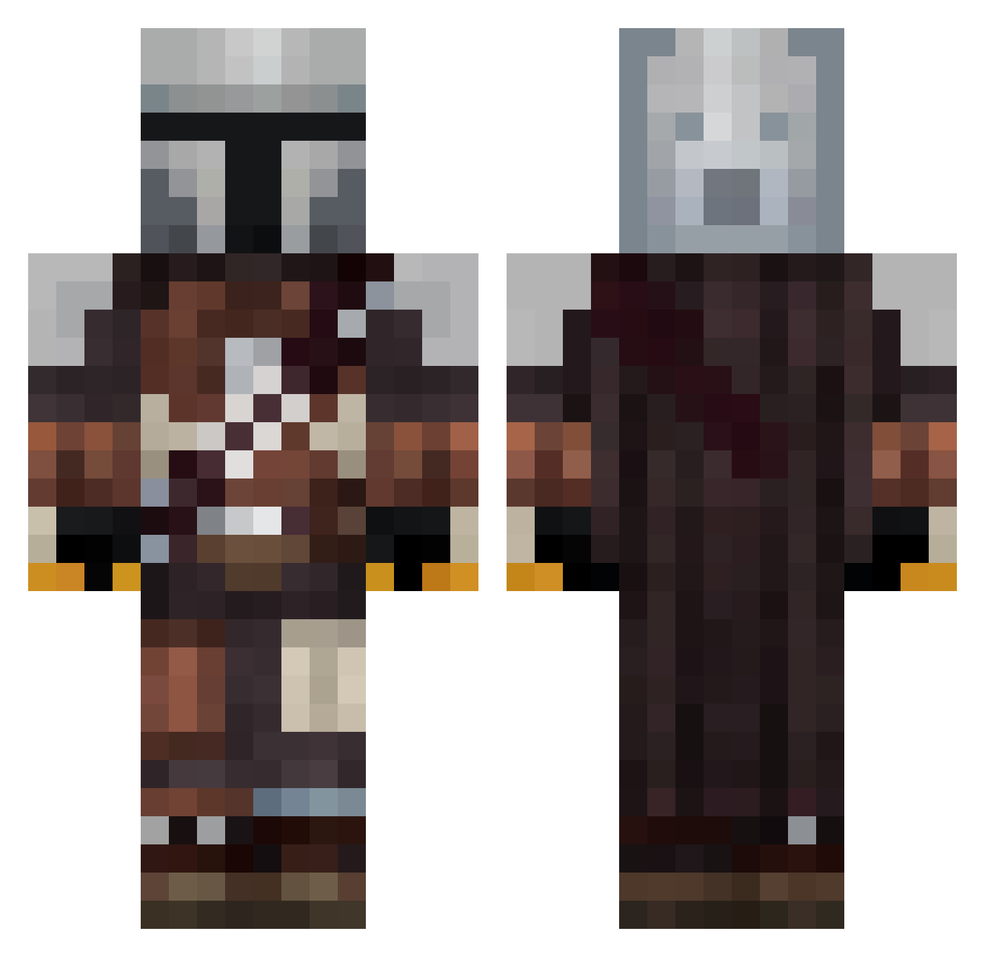 Dragonico50 Minecraft skin, front and back view