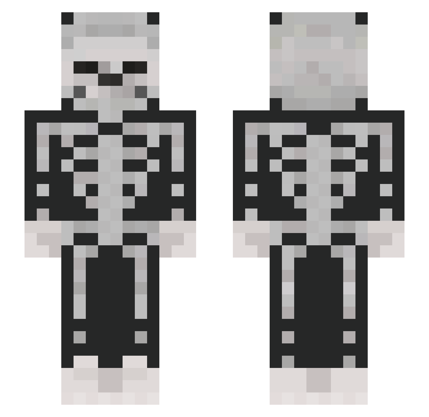 DDeadInside Minecraft skin, front and back view