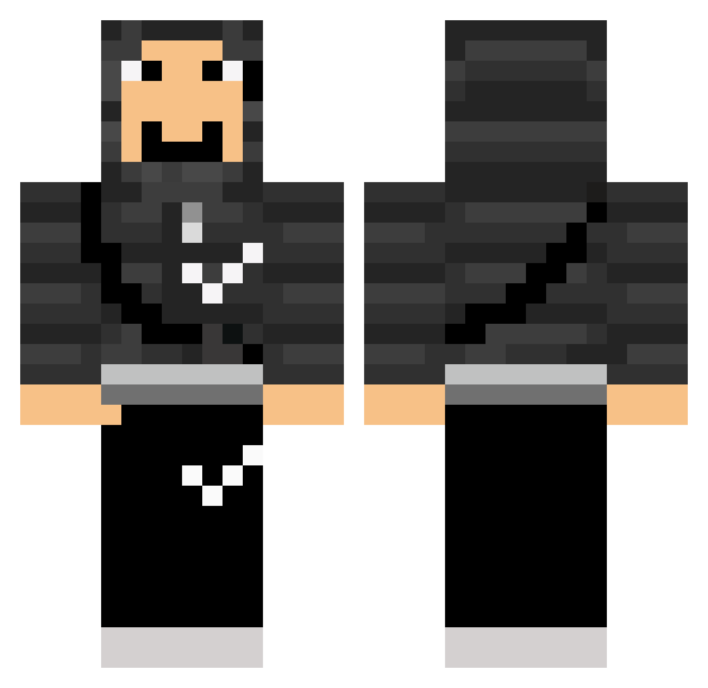 bilo23_ Minecraft skin, front and back view