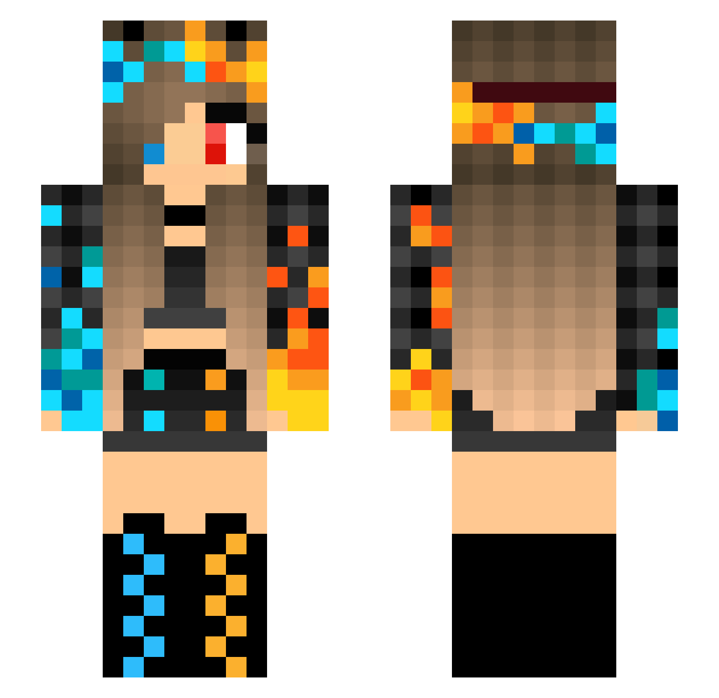 Lett_nx Minecraft skin, front and back view