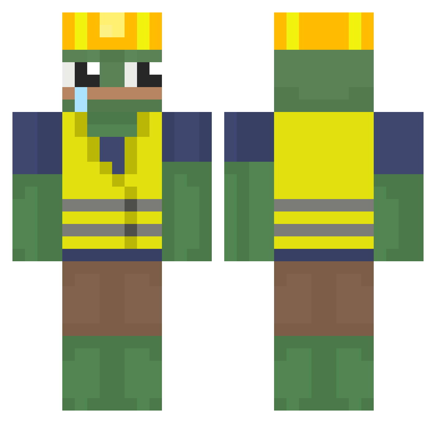 wjdguscjf Minecraft skin, front and back view