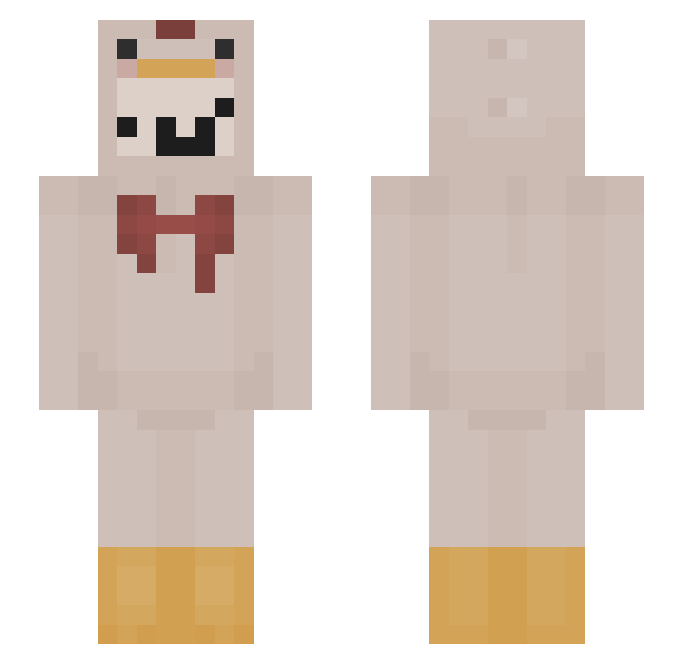 xIrenic Minecraft skin, front and back view