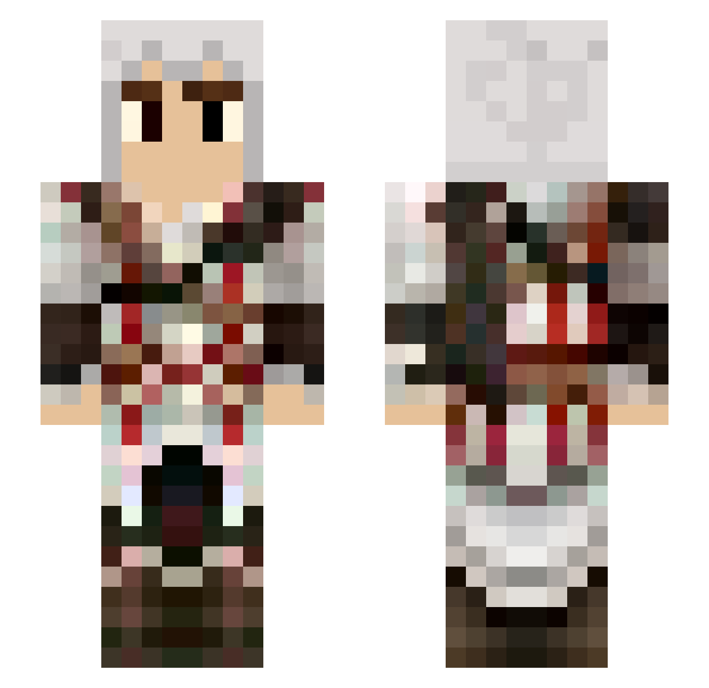 zGianluca7z Minecraft skin, front and back view