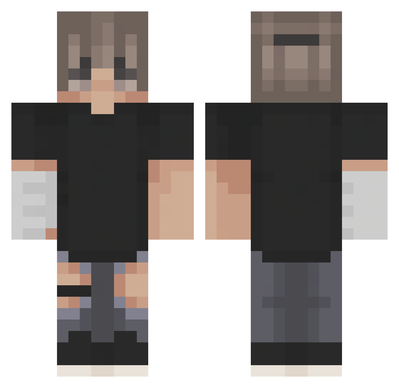 Blazirito Minecraft skin, front and back view