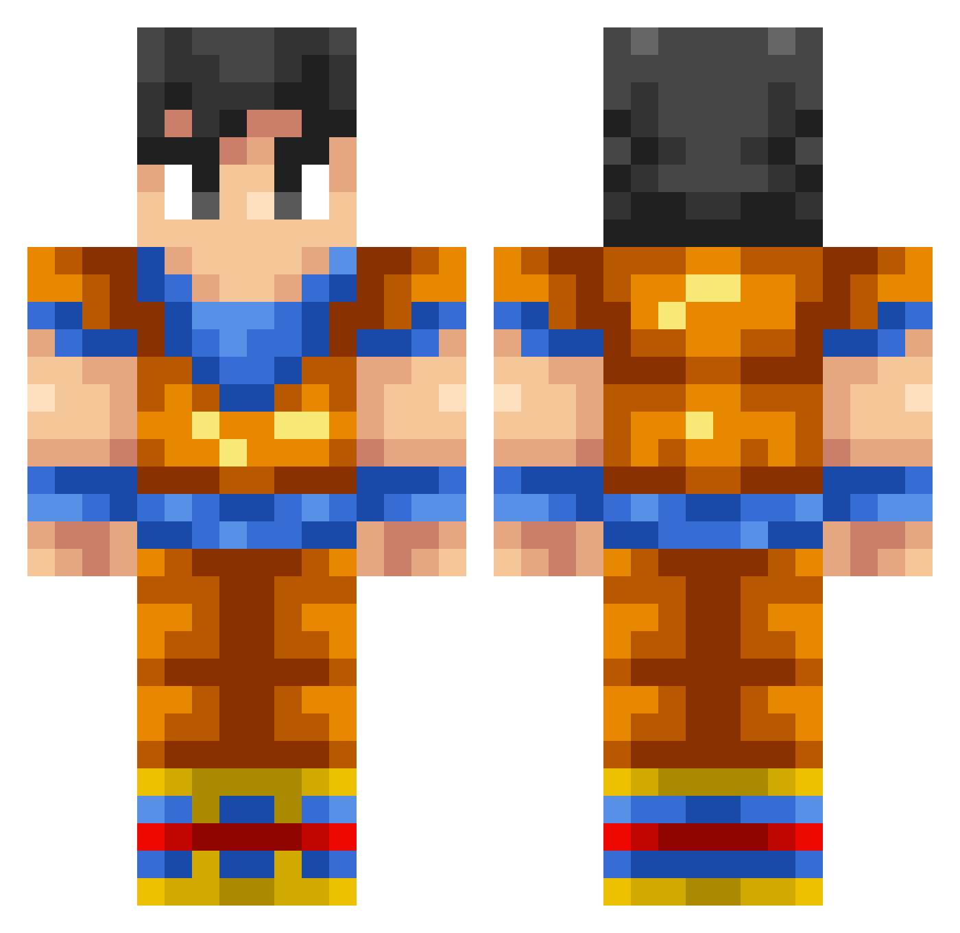 Witlof Minecraft skin, front and back view
