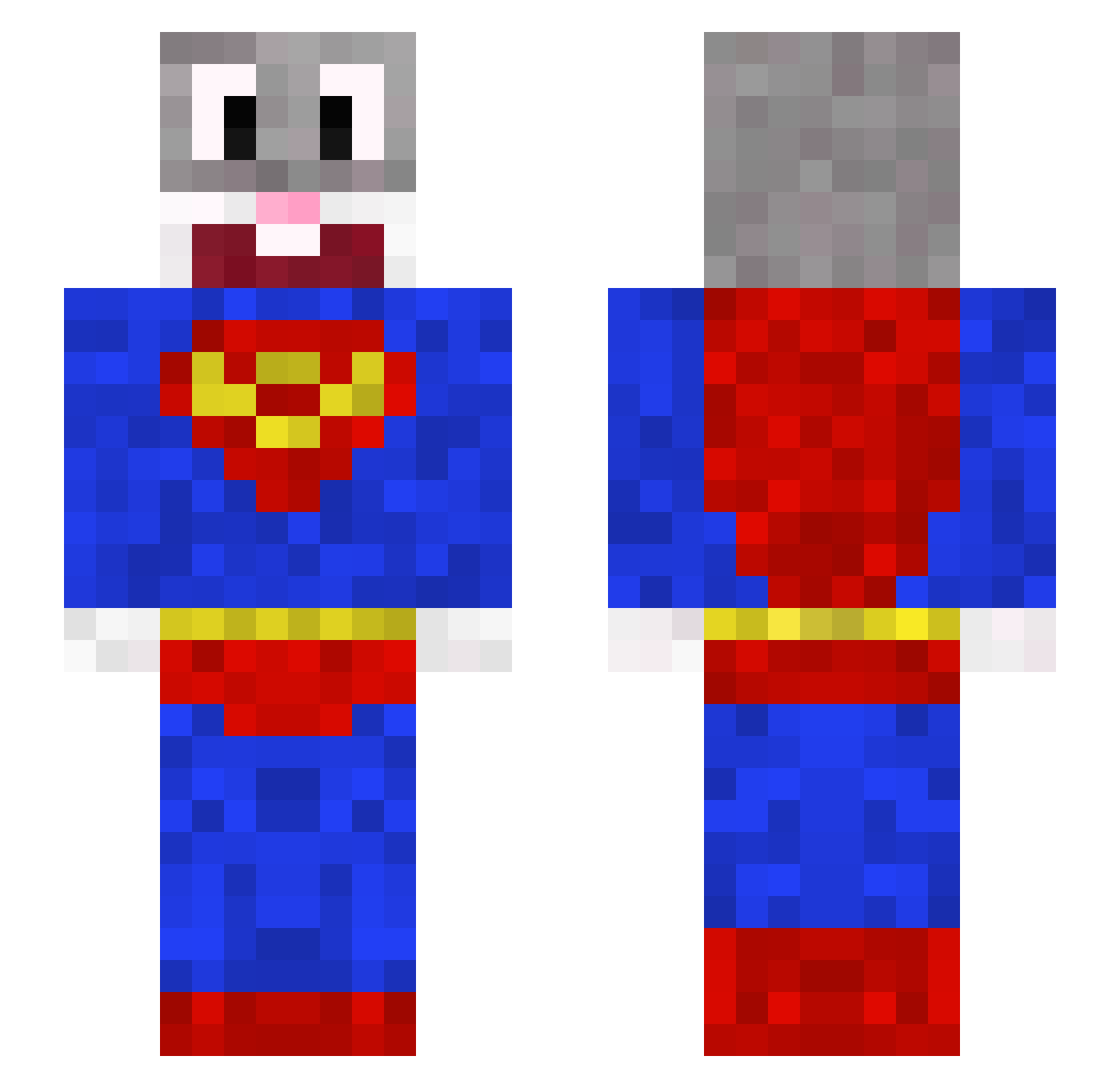 Sandhu Minecraft skin, front and back view