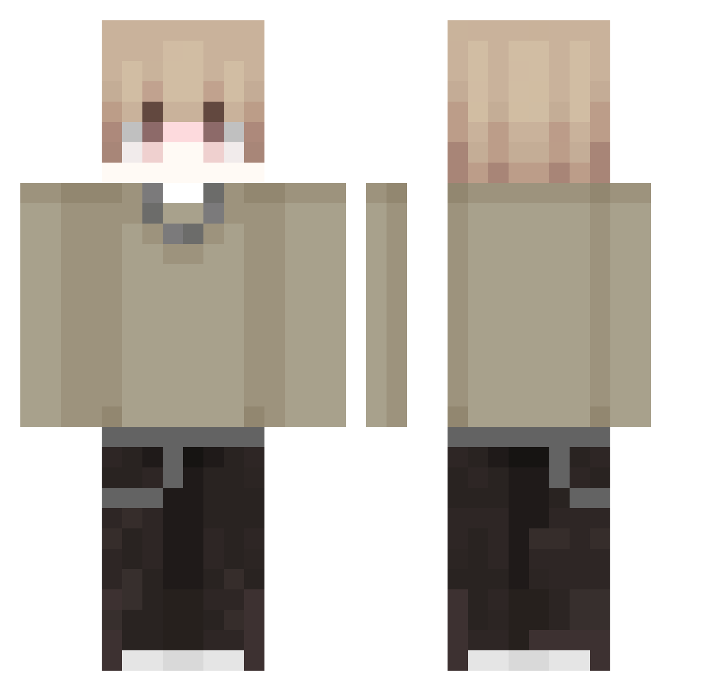 Big_Bugg Minecraft skin, front and back view