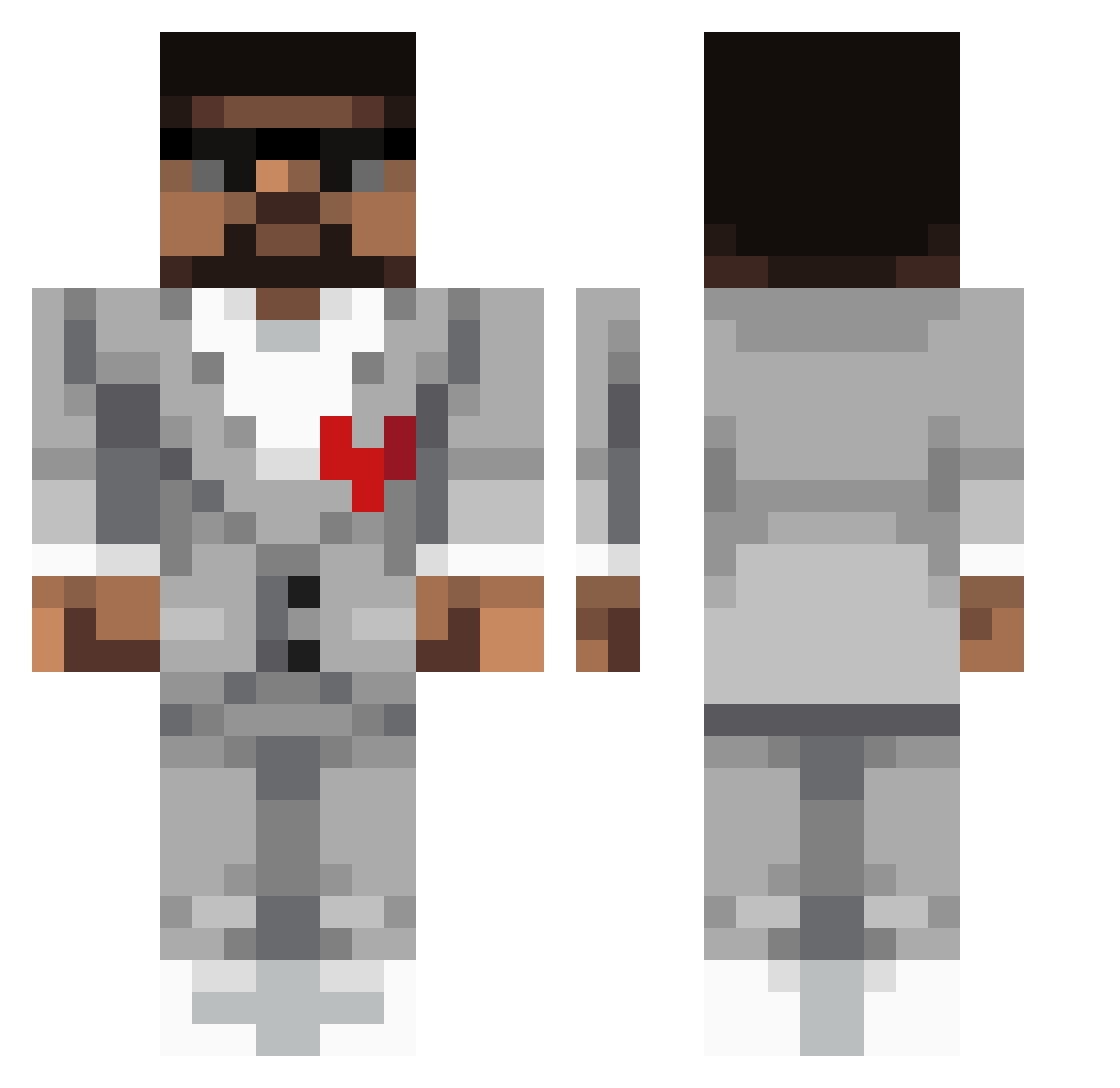 Ott3rman5364 Minecraft skin, front and back view