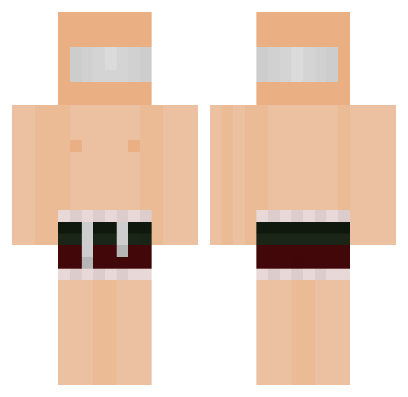 Le_Mastour Minecraft skin, front and back view