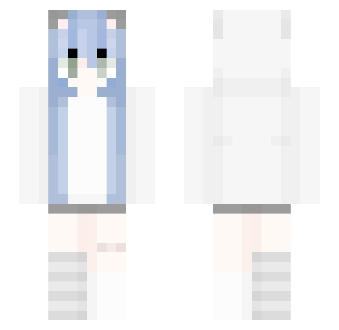 SZ63 Minecraft skin, front and back view