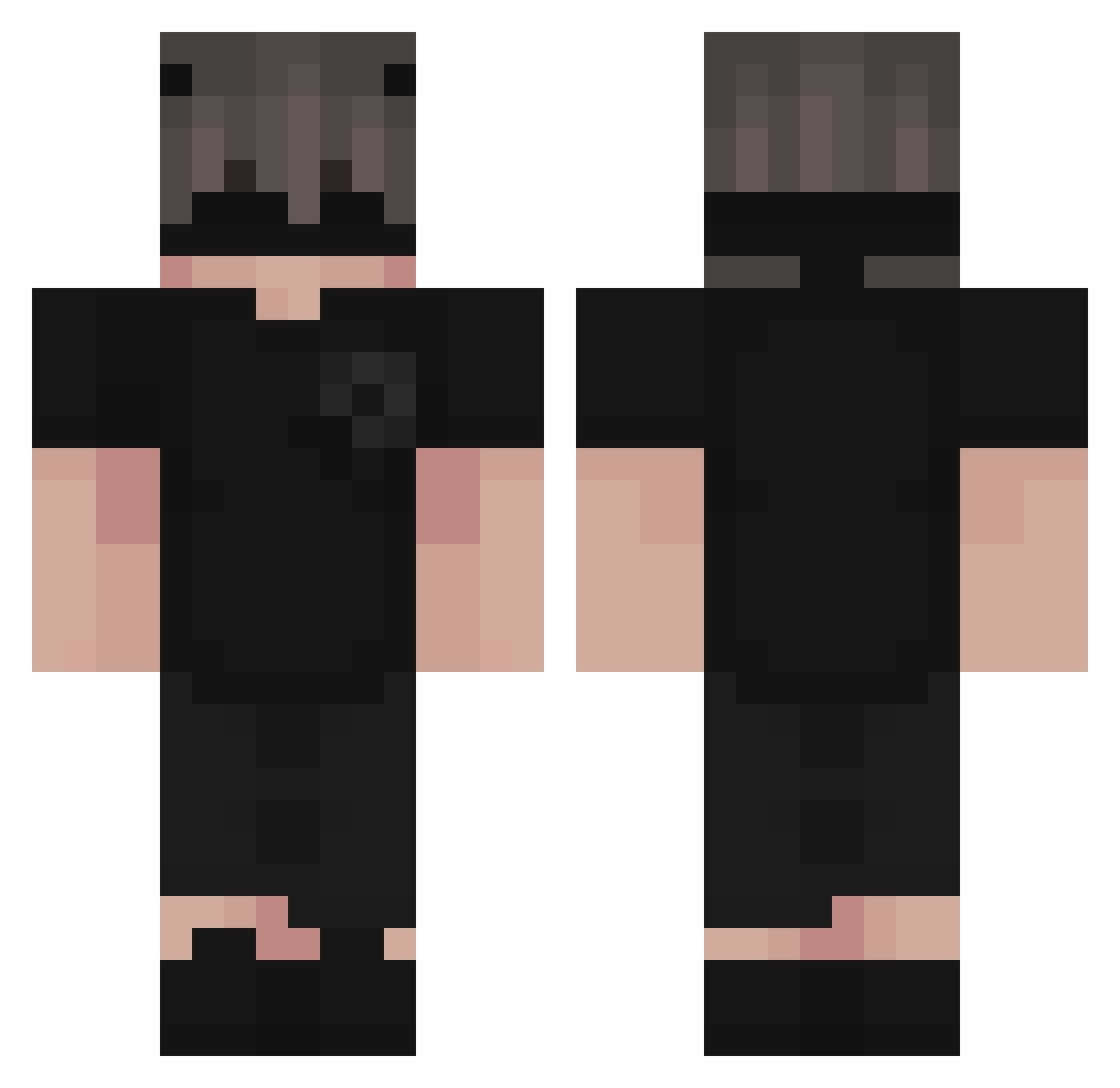 S1zer Minecraft skin, front and back view