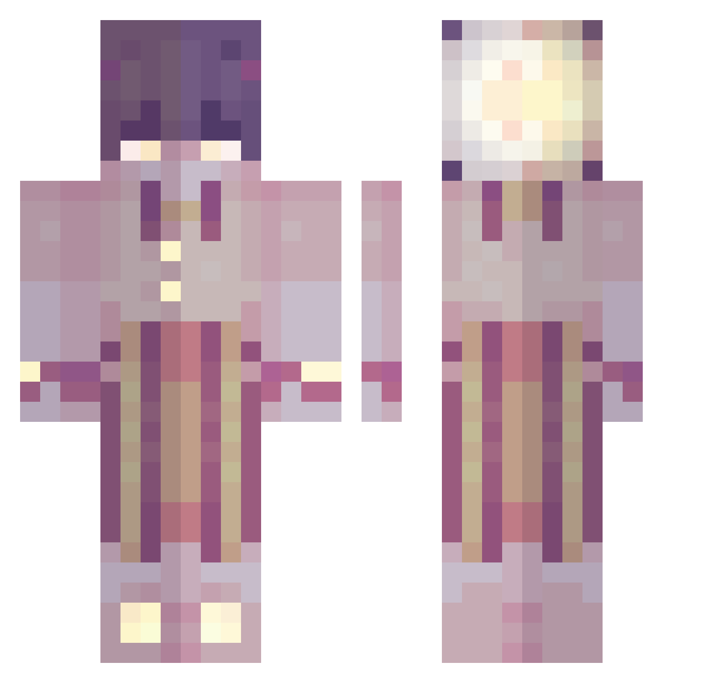 Viillian0710 Minecraft skin, front and back view
