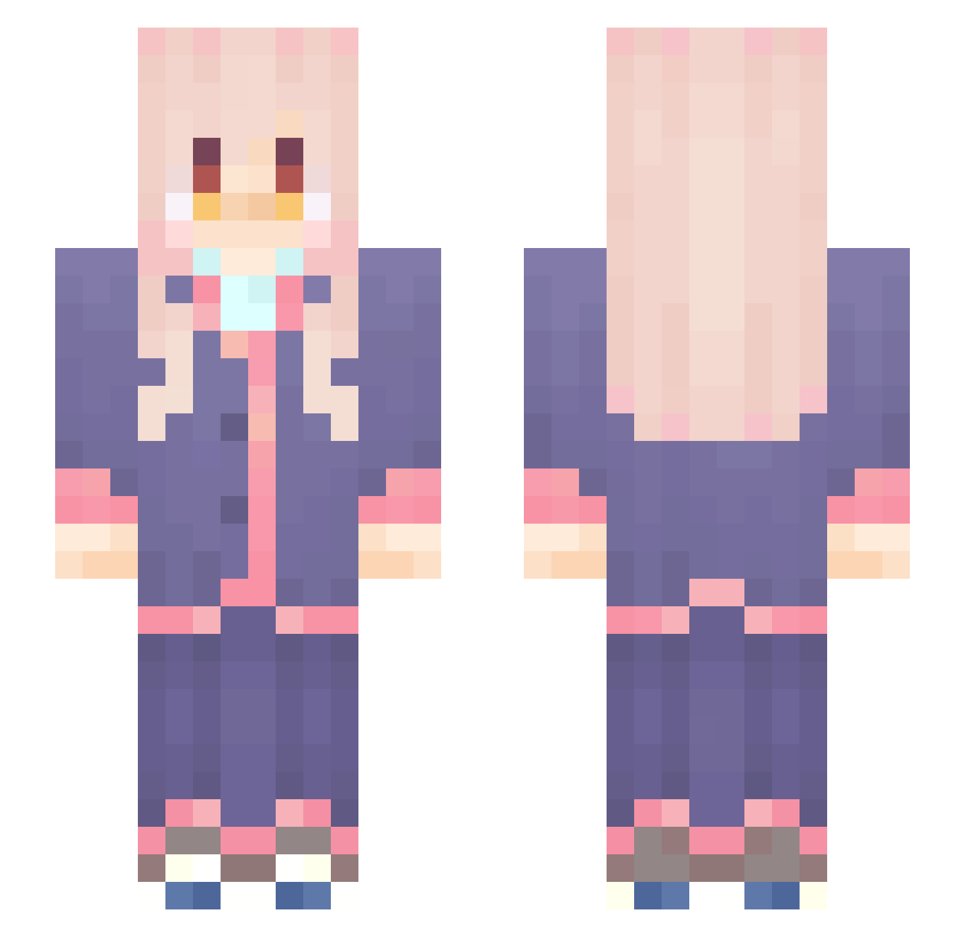QWE_HNH Minecraft skin, front and back view
