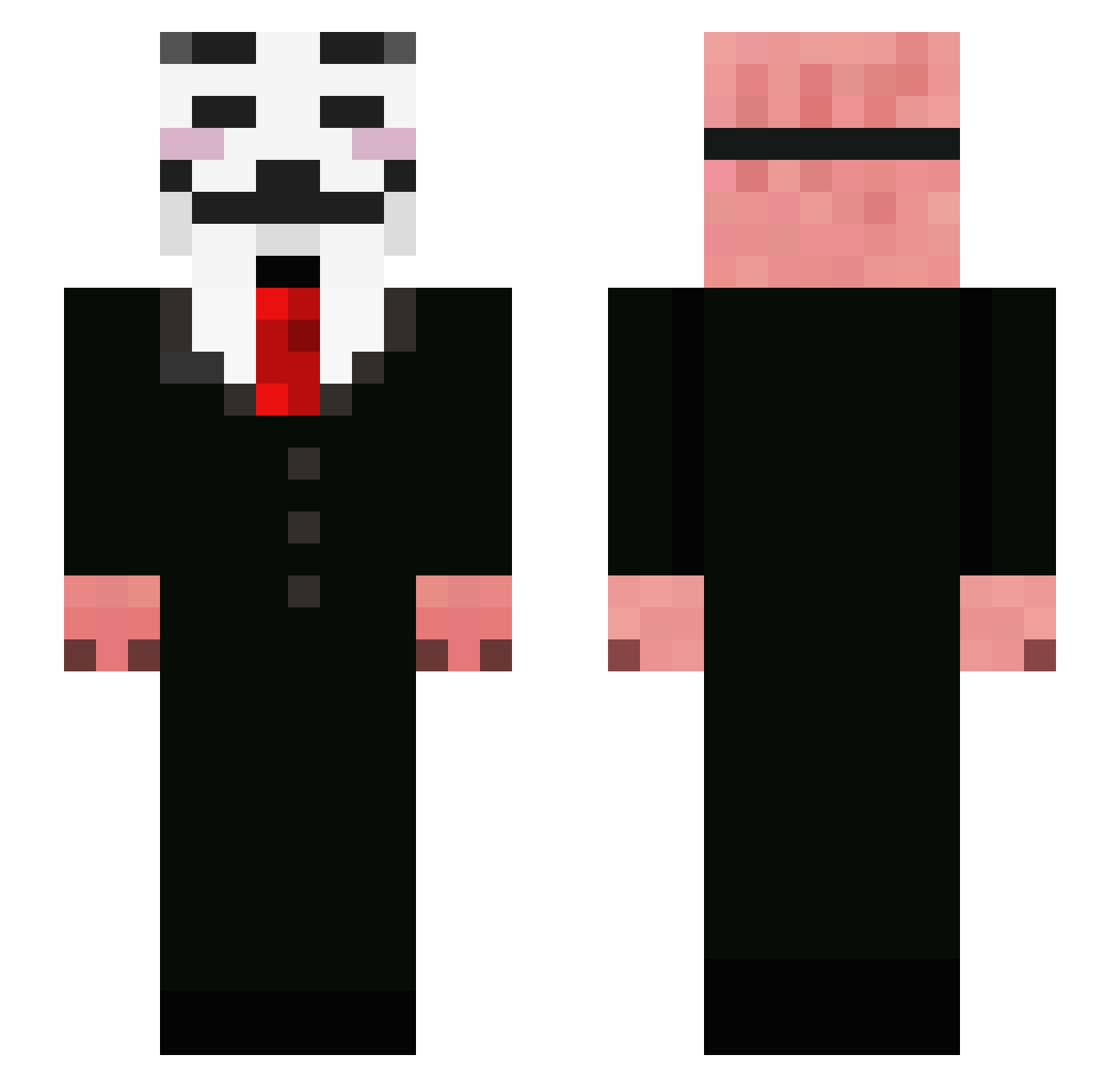 Whiittee_ Minecraft skin, front and back view