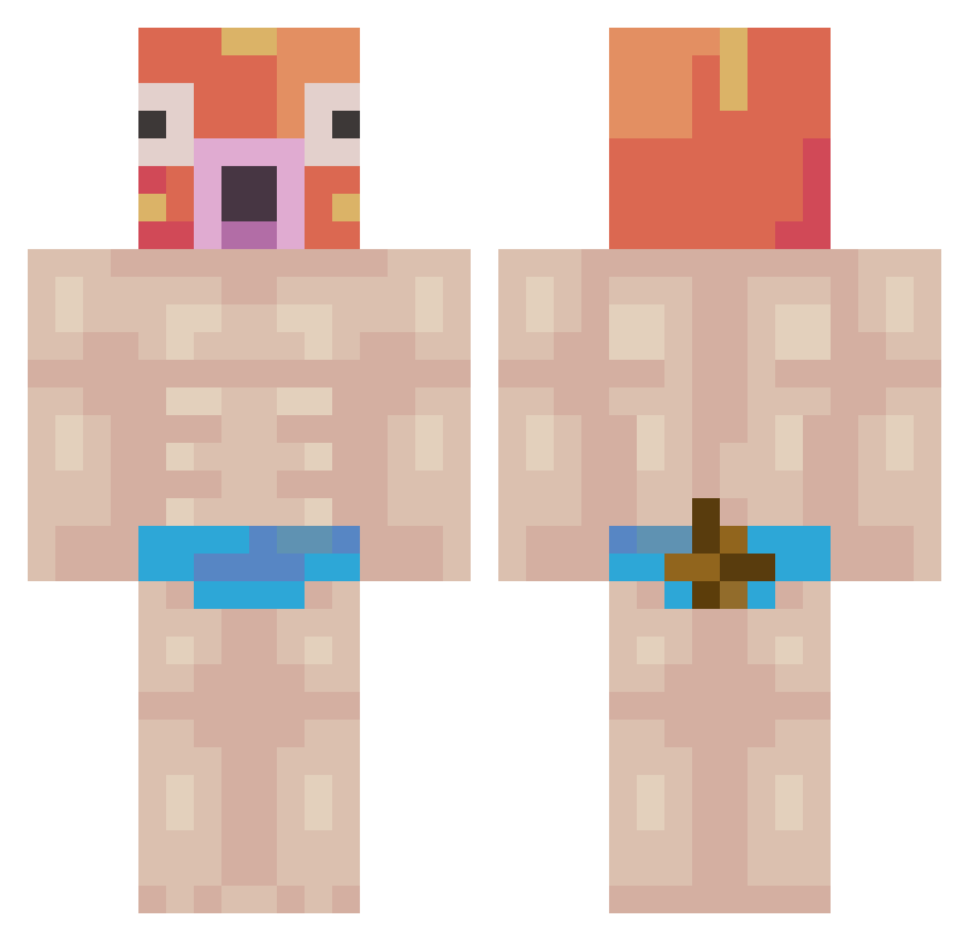 HenryPennry Minecraft skin, front and back view