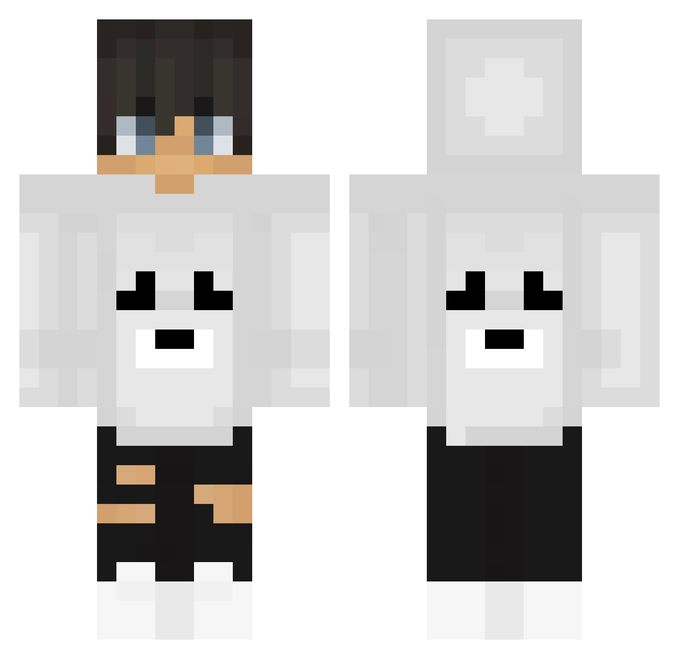 Majkey Minecraft skin, front and back view