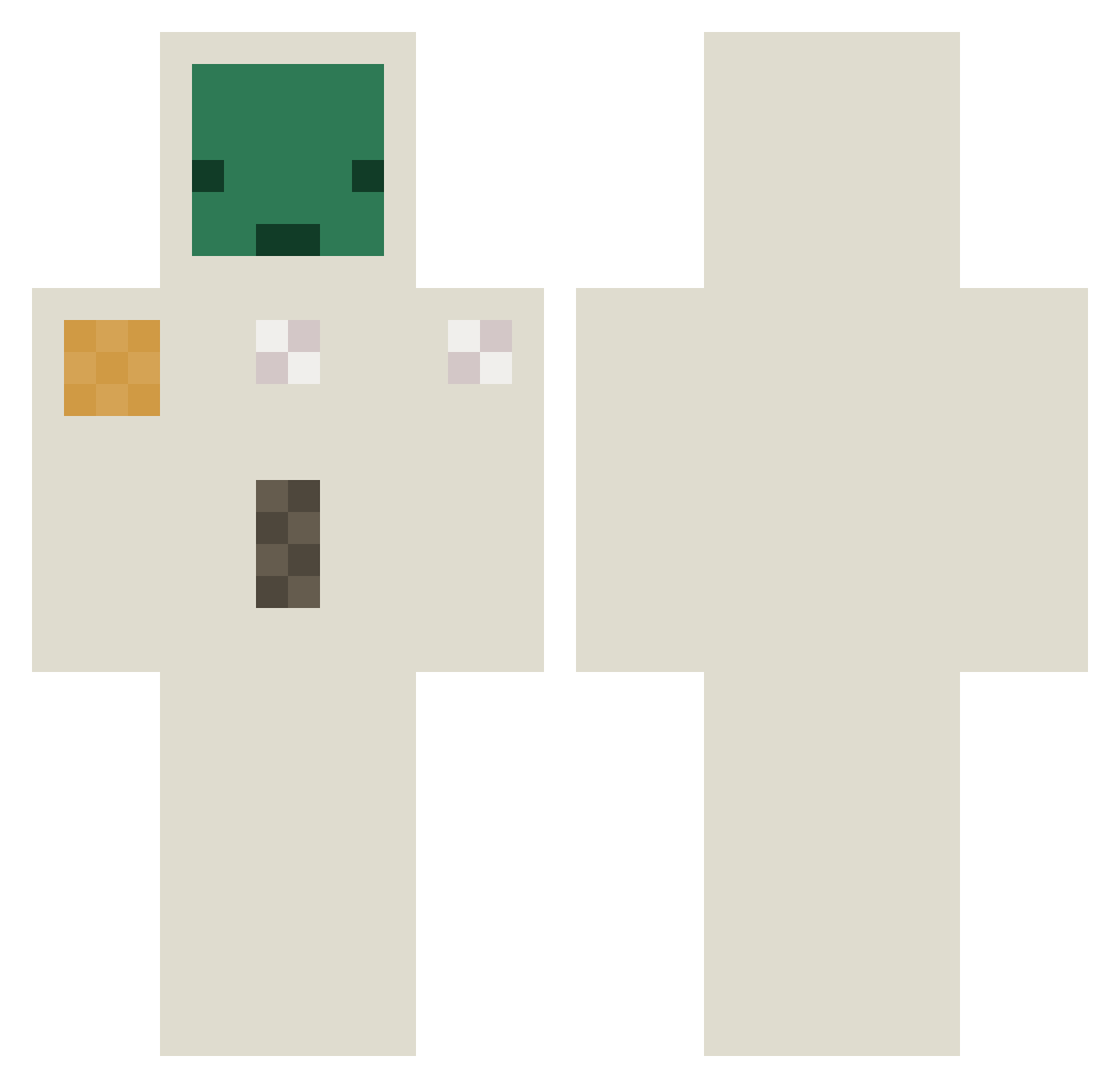 kadakado Minecraft skin, front and back view