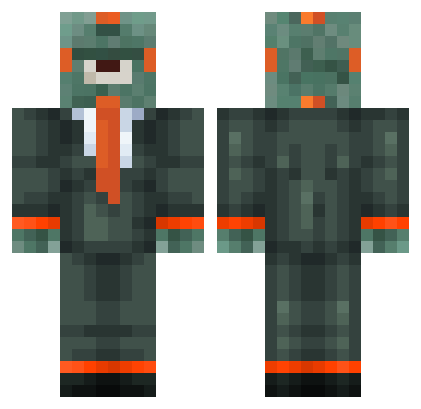 Hartmut2011 Minecraft skin, front and back view