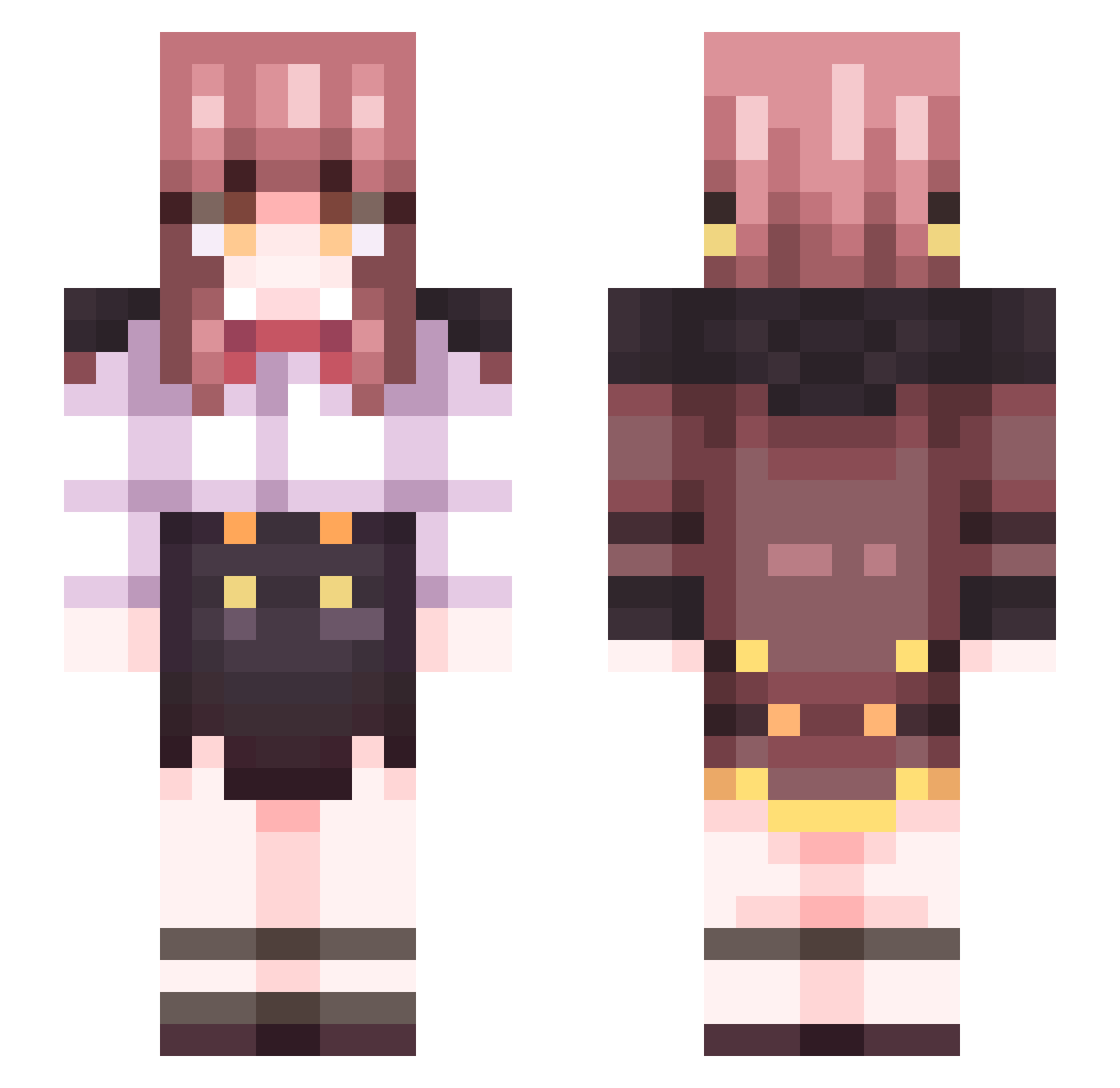 GalaxySpace491 Minecraft skin, front and back view