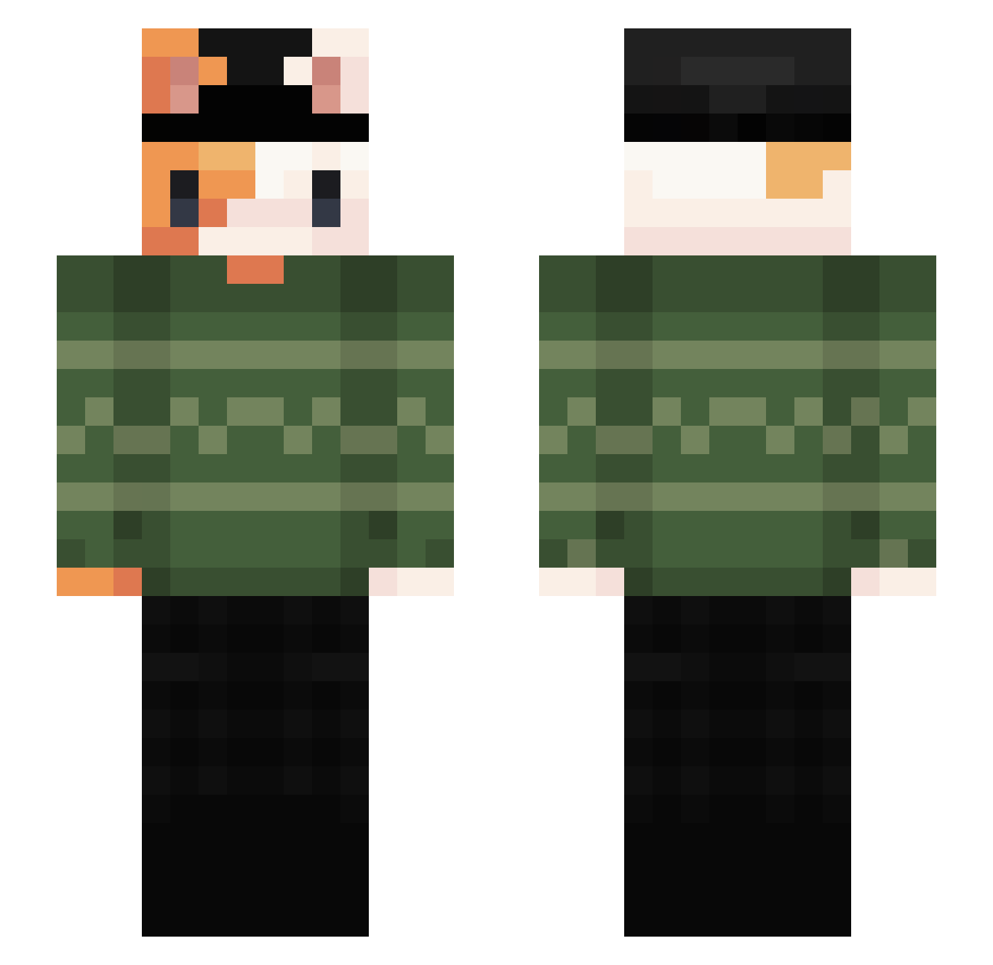 chico_kingo Minecraft skin, front and back view