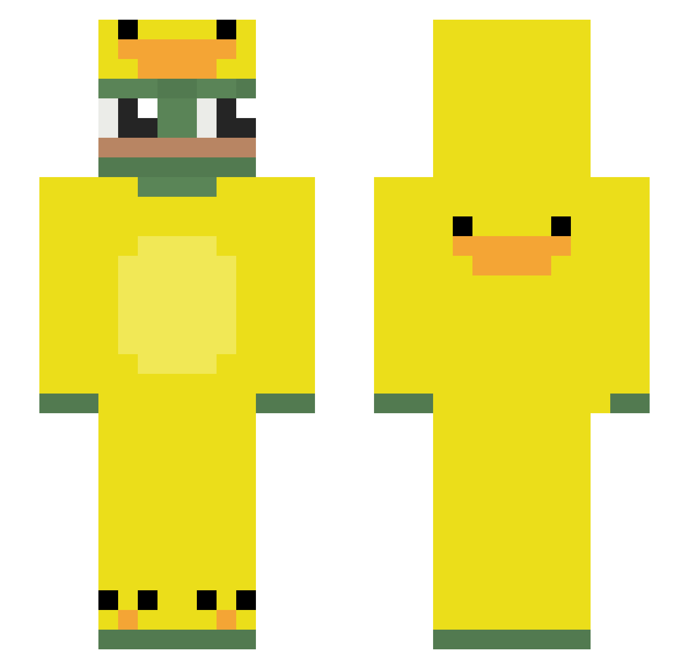 Slatinos Minecraft skin, front and back view