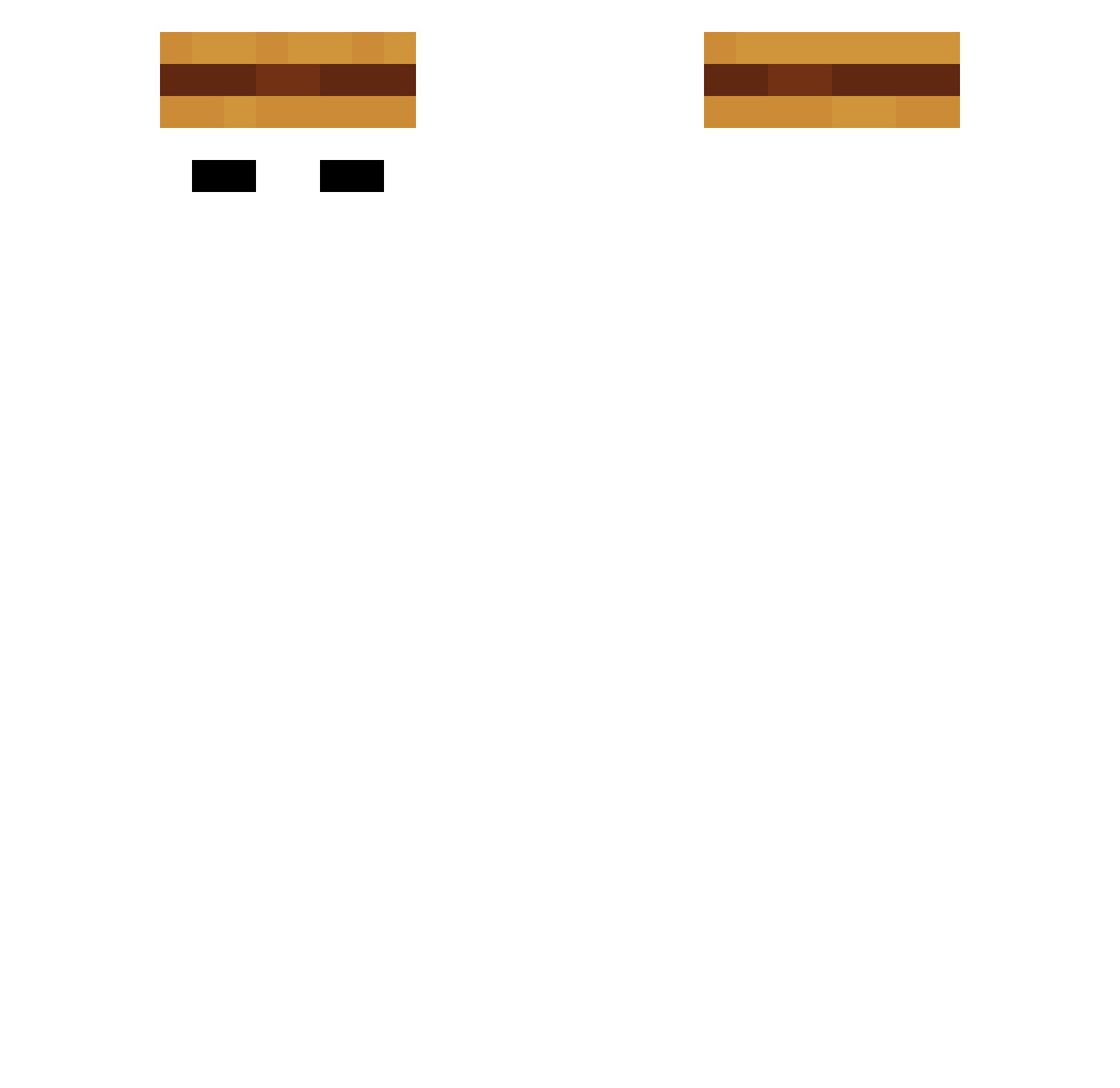 Snowballed Minecraft skin, front and back view