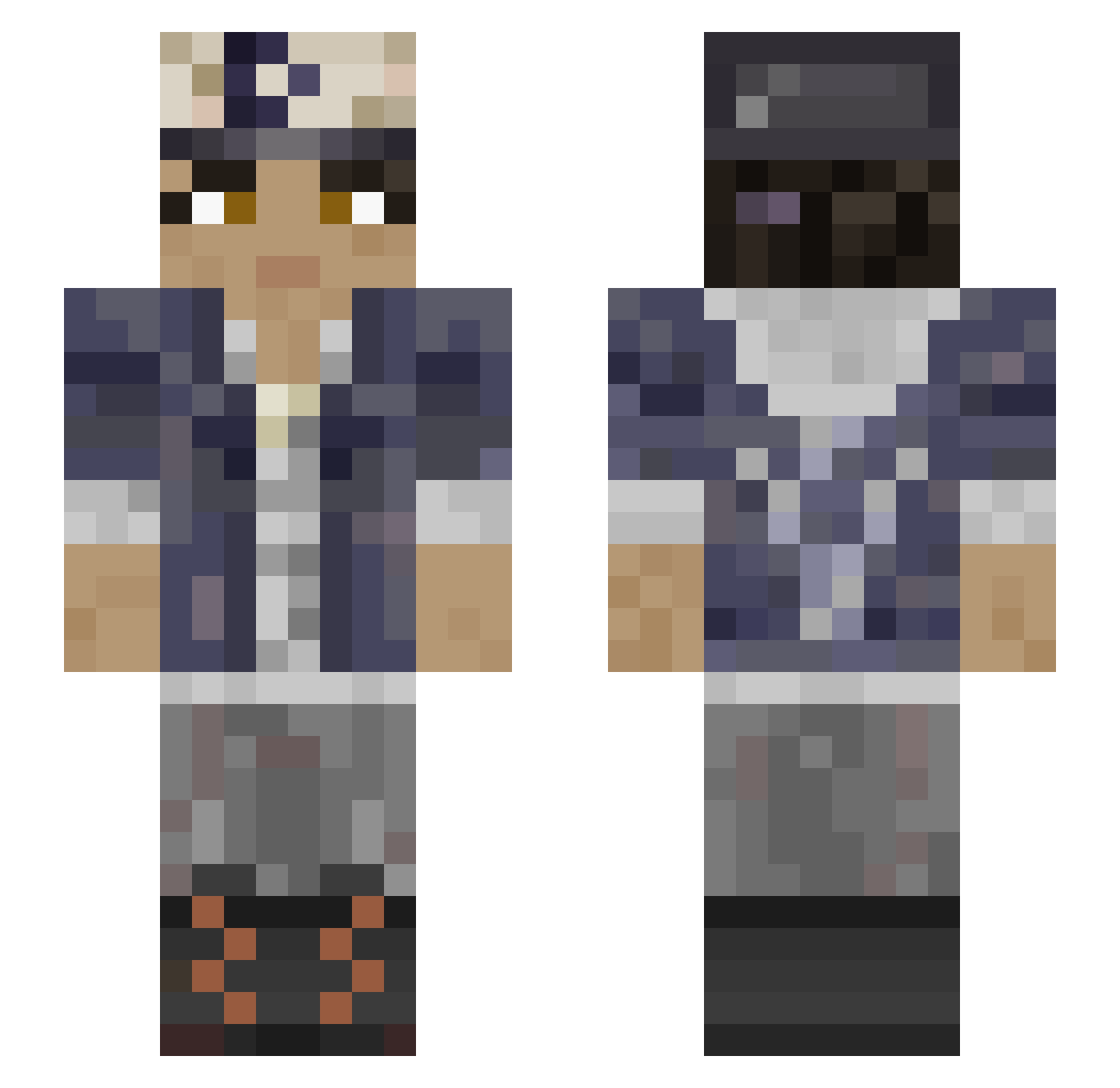 Mashyyyy Minecraft skin, front and back view