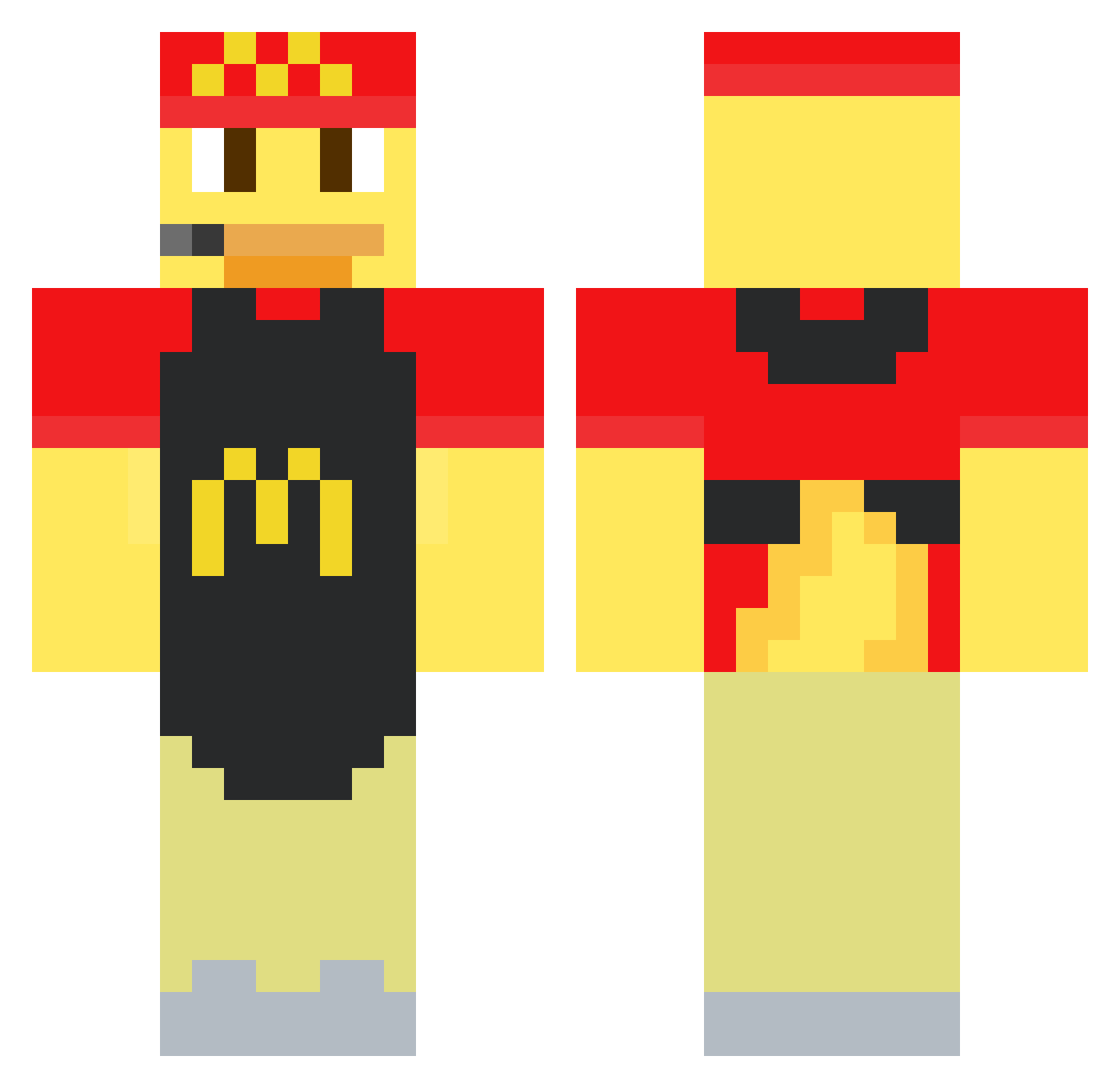 ReymanAbi Minecraft skin, front and back view