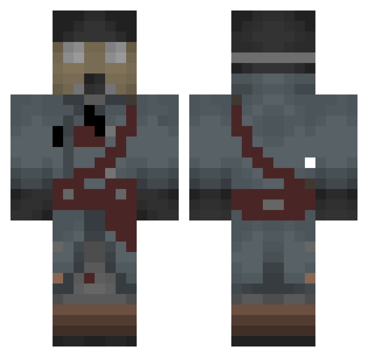 JesterJesterson Minecraft skin, front and back view