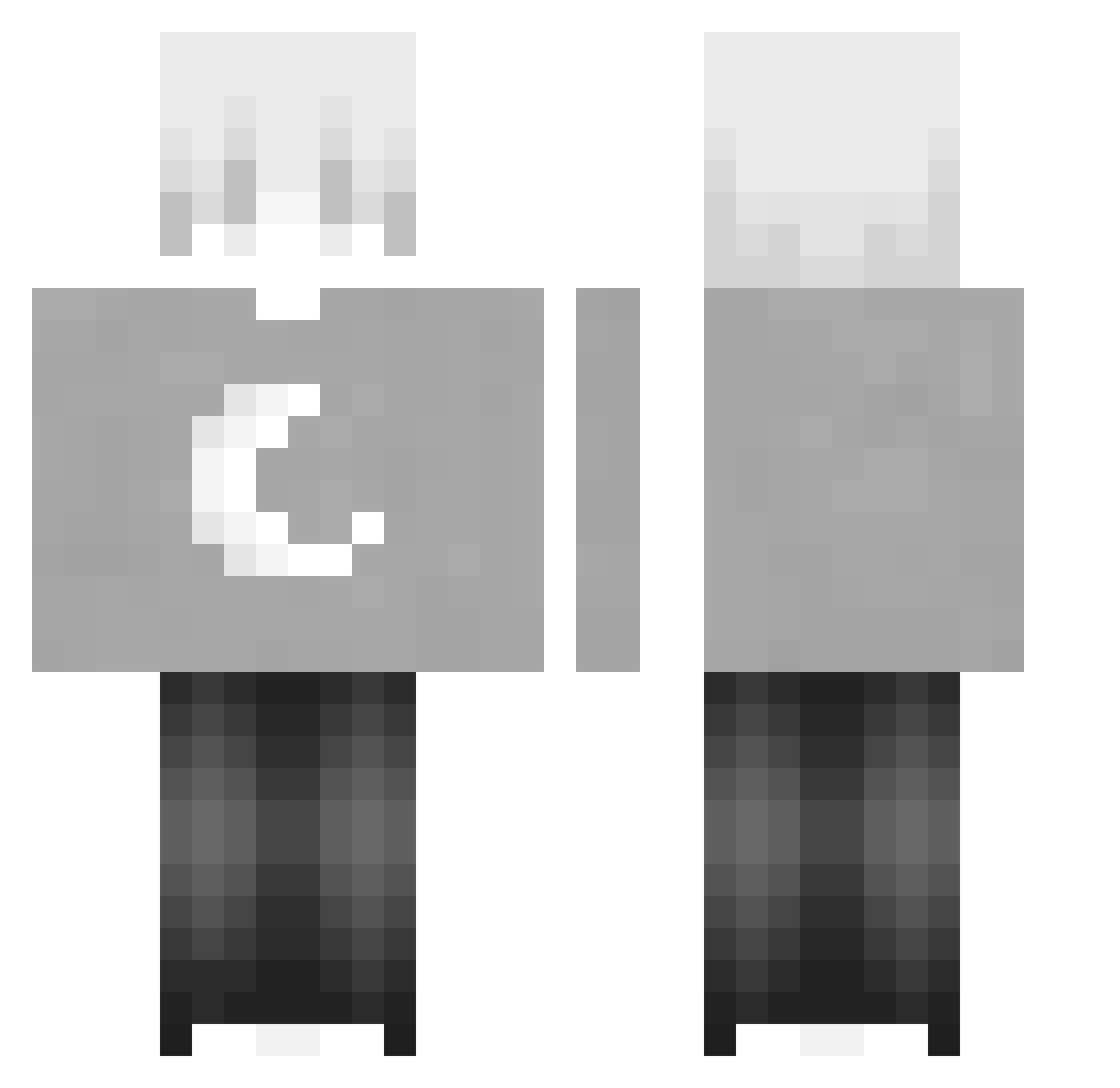 Matifv Minecraft skin, front and back view