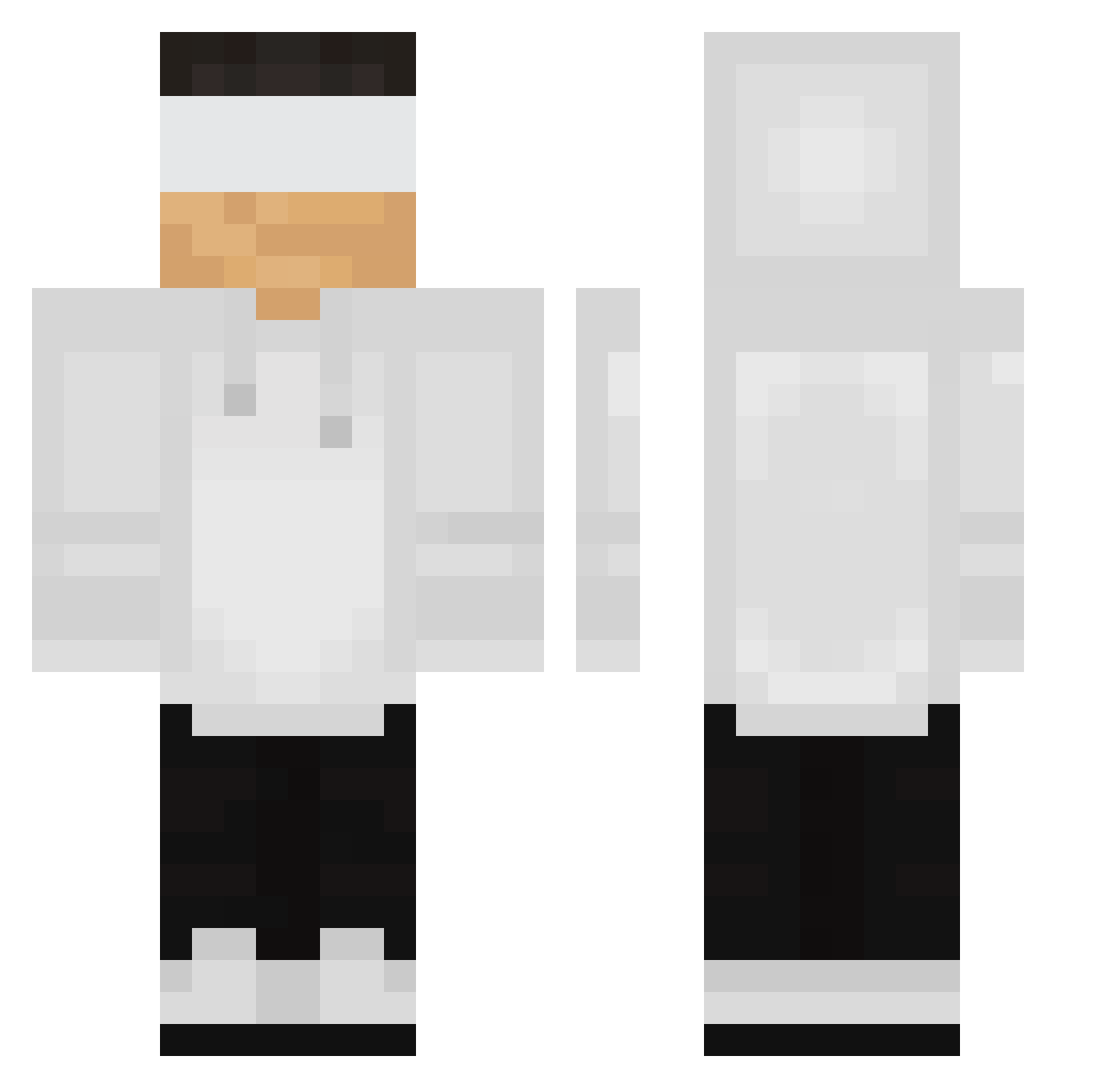 raresq02 Minecraft skin, front and back view