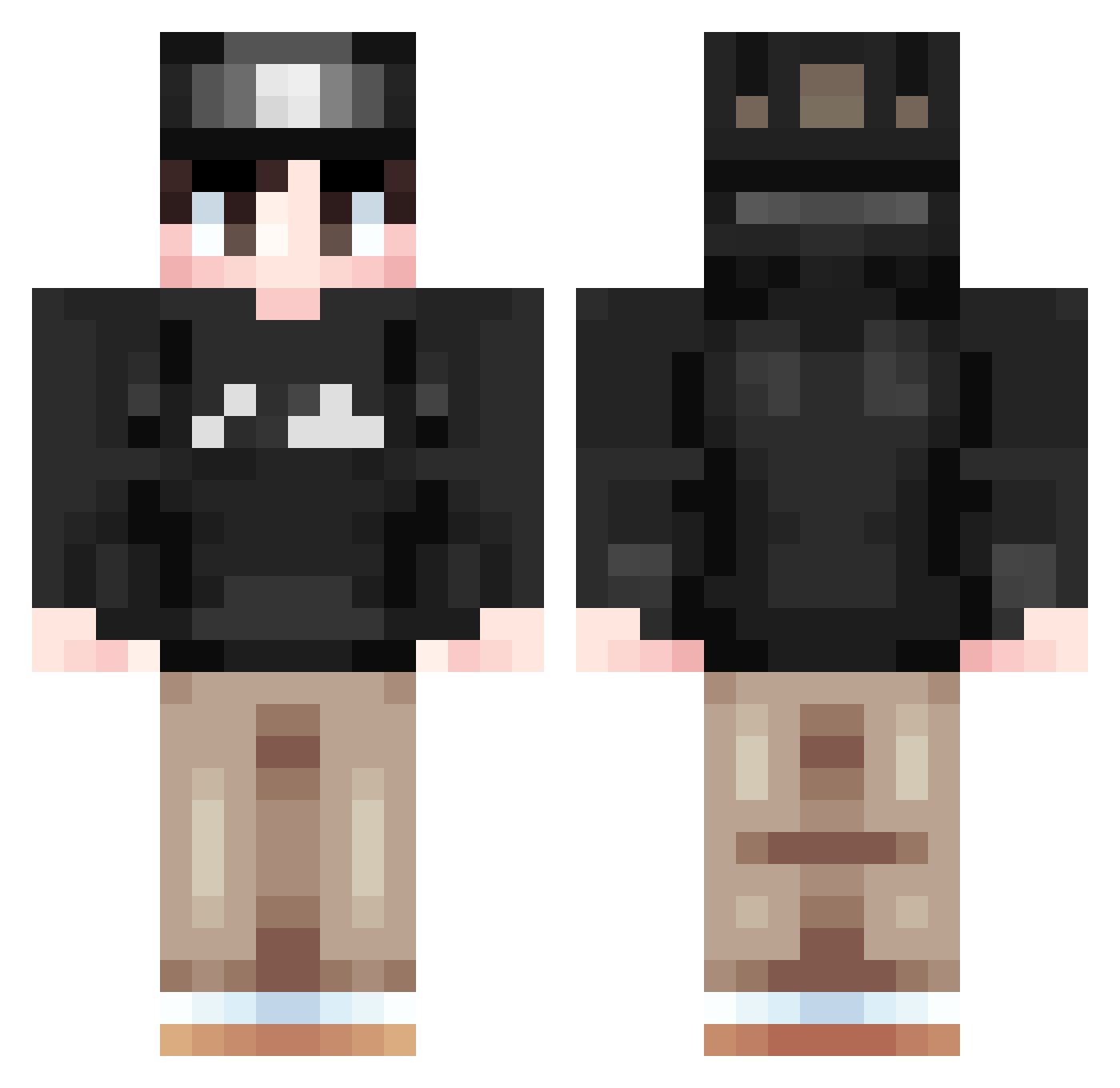 twi1 Minecraft skin, front and back view