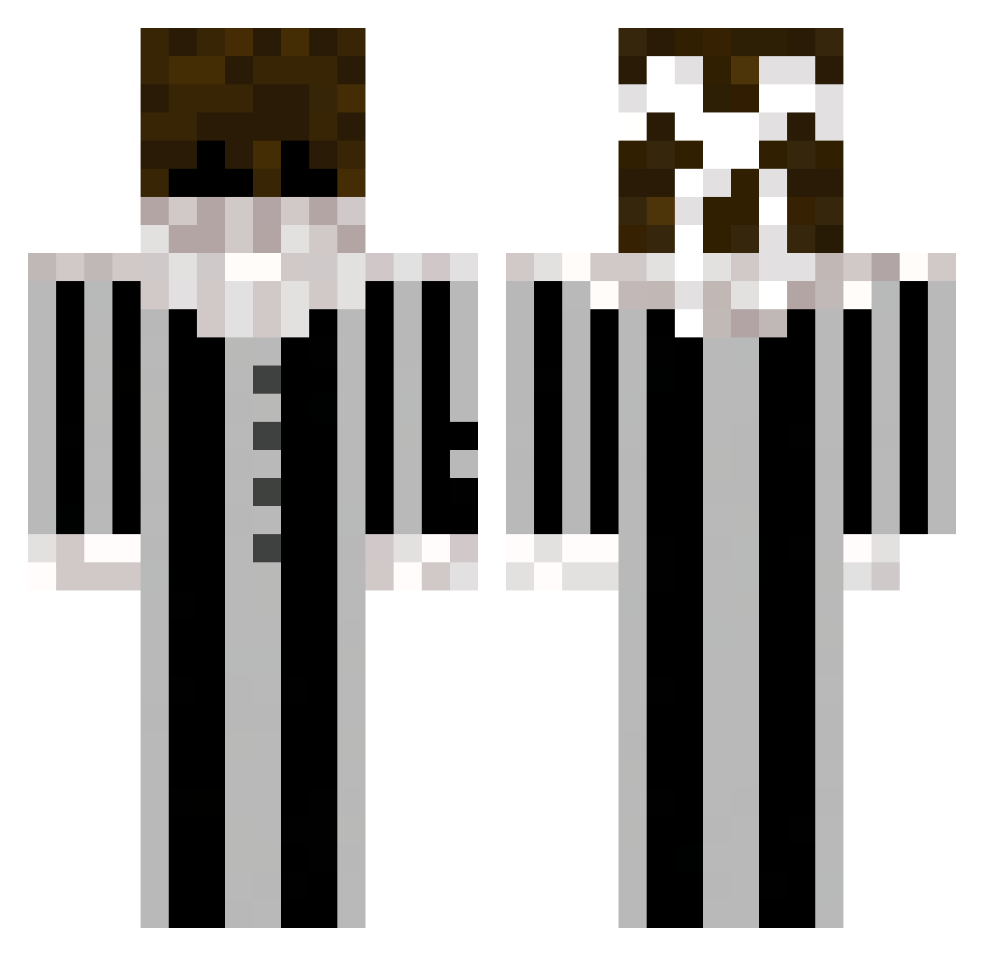 Loykn Minecraft skin, front and back view