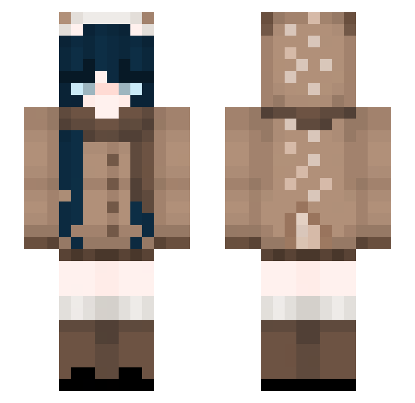 WarWohlNix Minecraft skin, front and back view