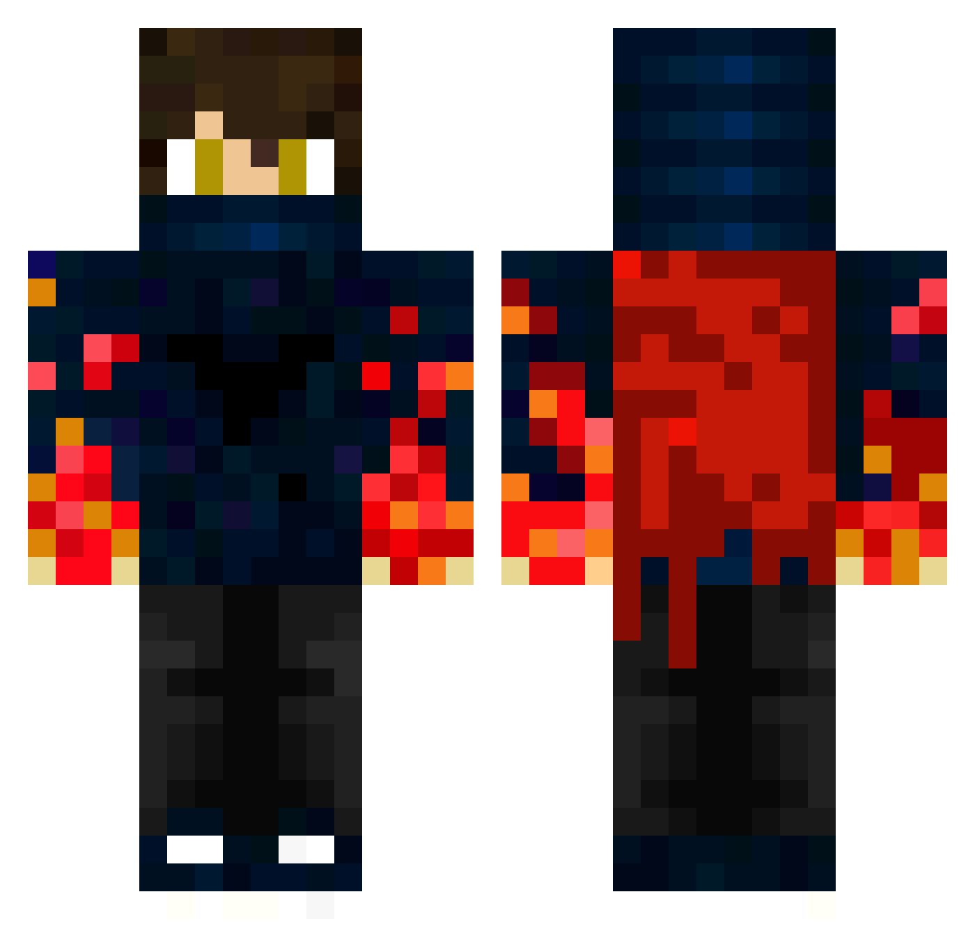 xReBorn_ Minecraft skin, front and back view