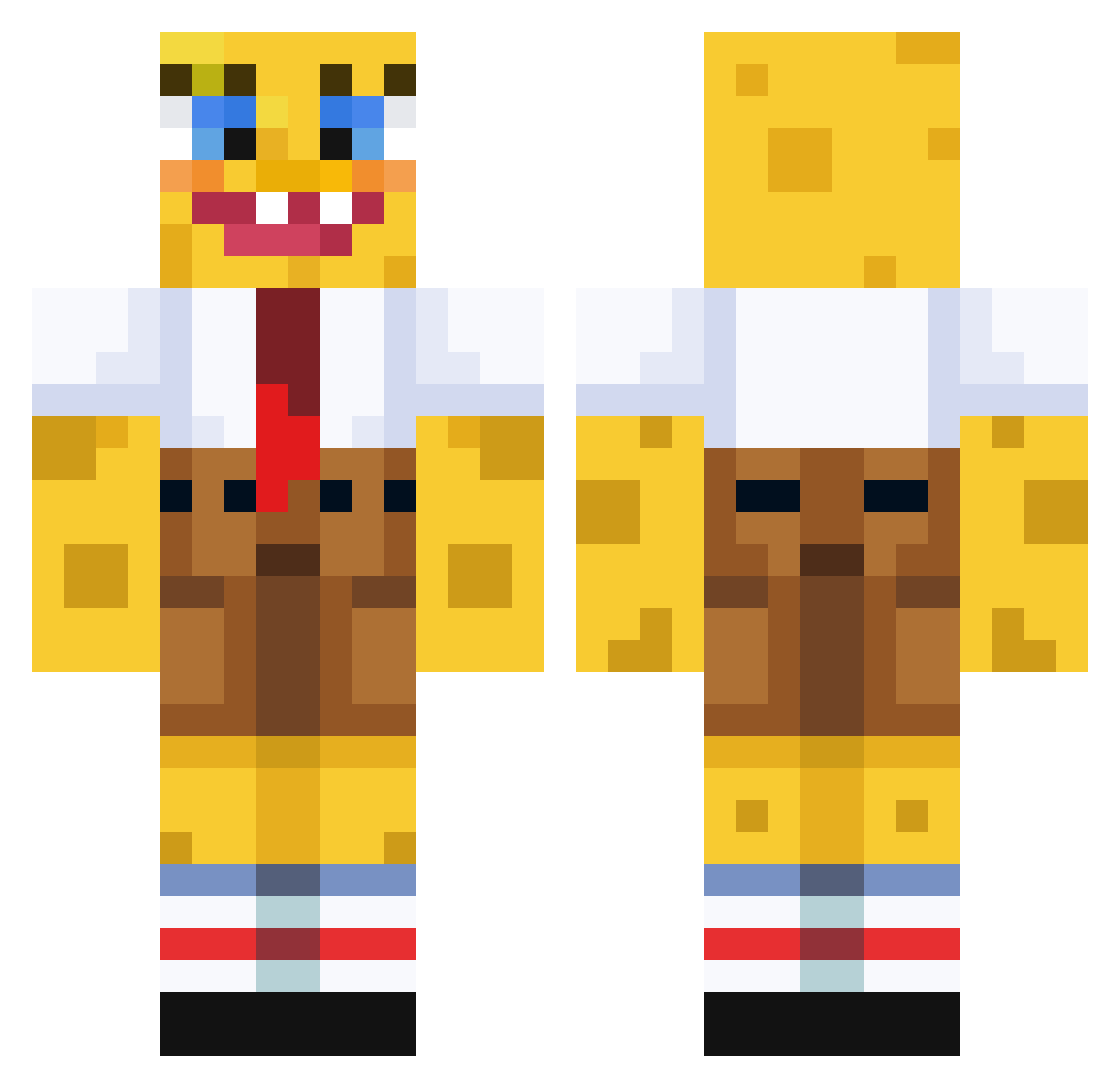 st00pid10 Minecraft skin, front and back view