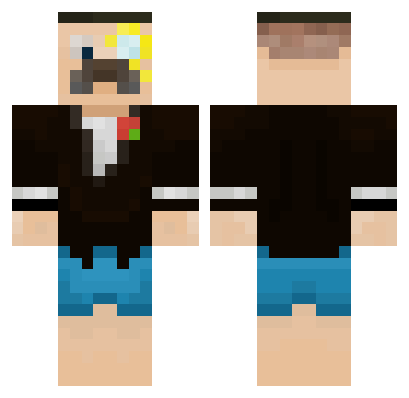 PietroPro_11 Minecraft skin, front and back view