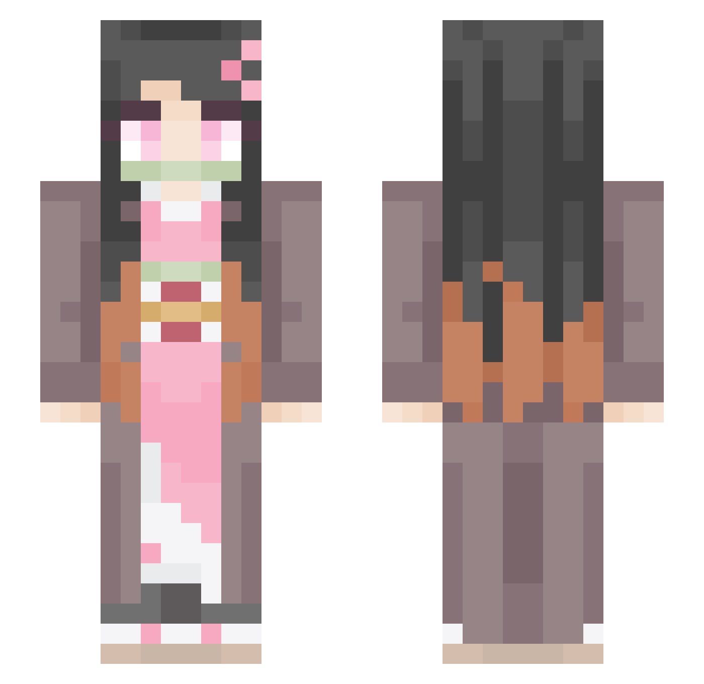 IWasGod Minecraft skin, front and back view