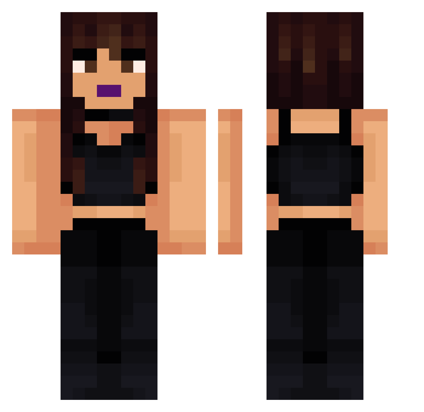 Rambosh1 Minecraft skin, front and back view