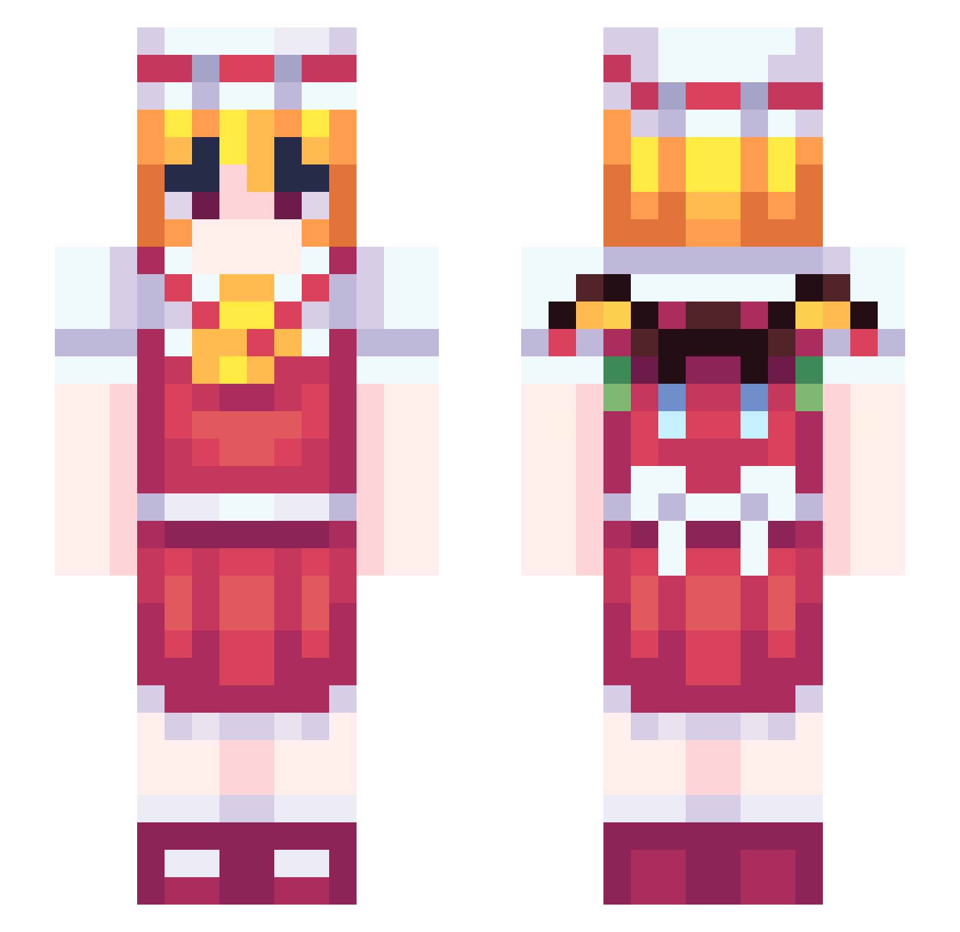 Marioluca2019 Minecraft skin, front and back view