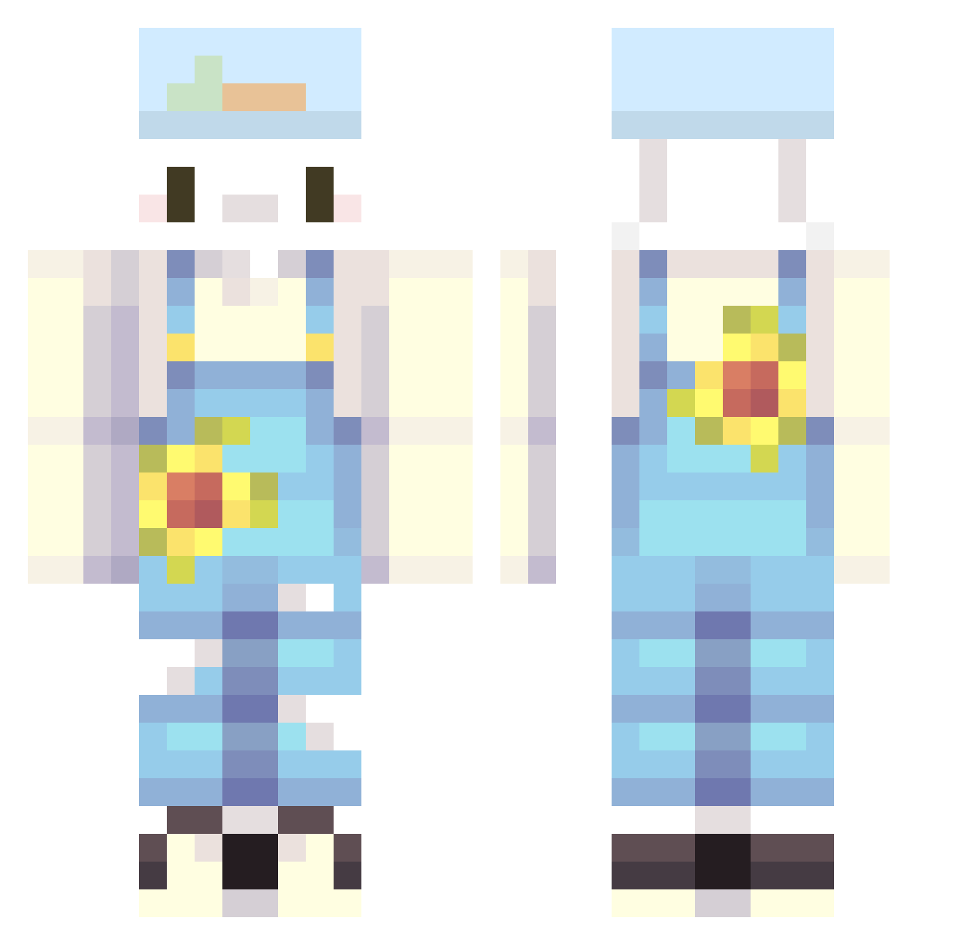 Nuri7_ Minecraft skin, front and back view