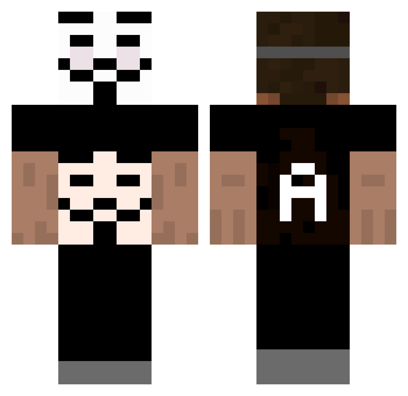 conjecture Minecraft skin, front and back view