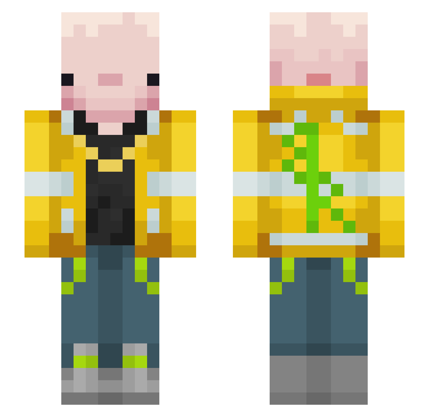 TheCheems84 Minecraft skin, front and back view