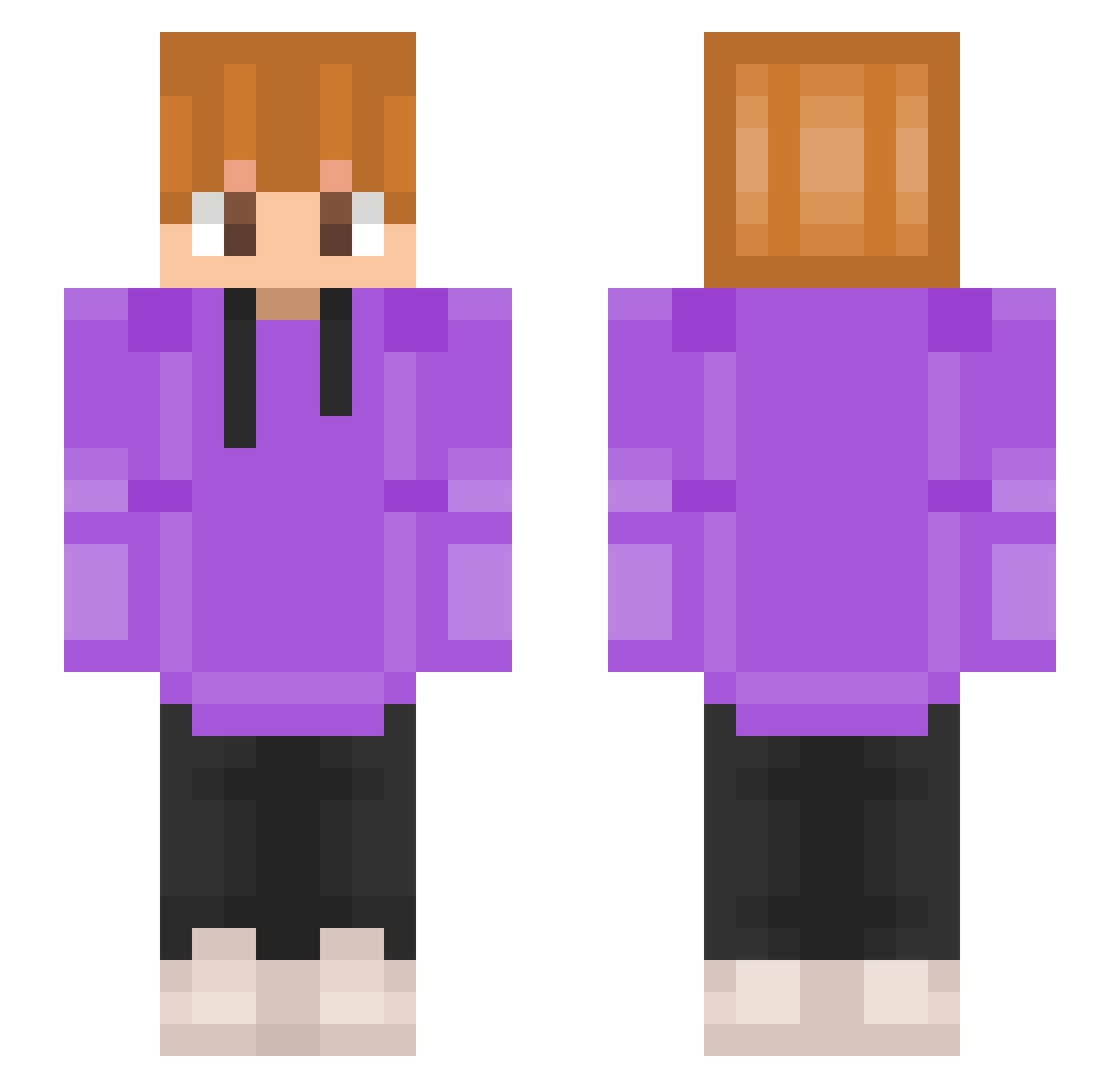 WincentyJr Minecraft skin, front and back view