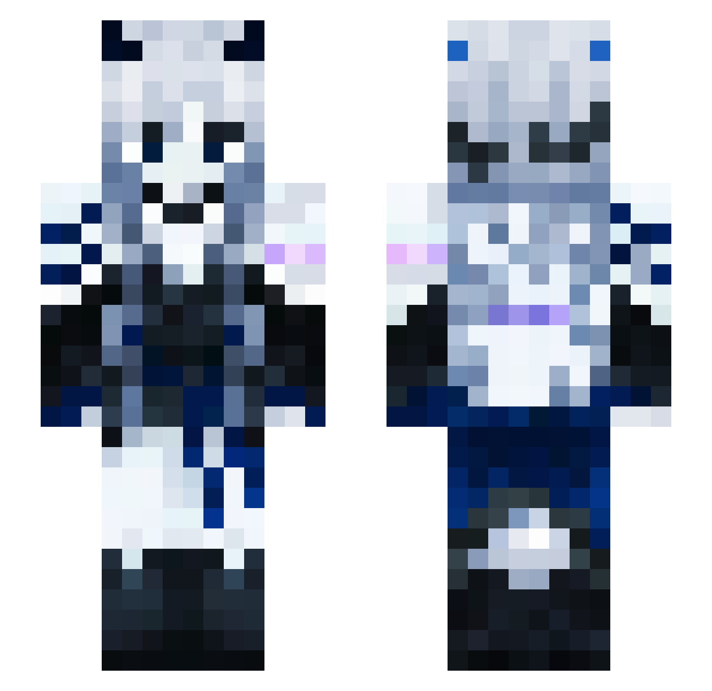 Wyv_ Minecraft skin, front and back view