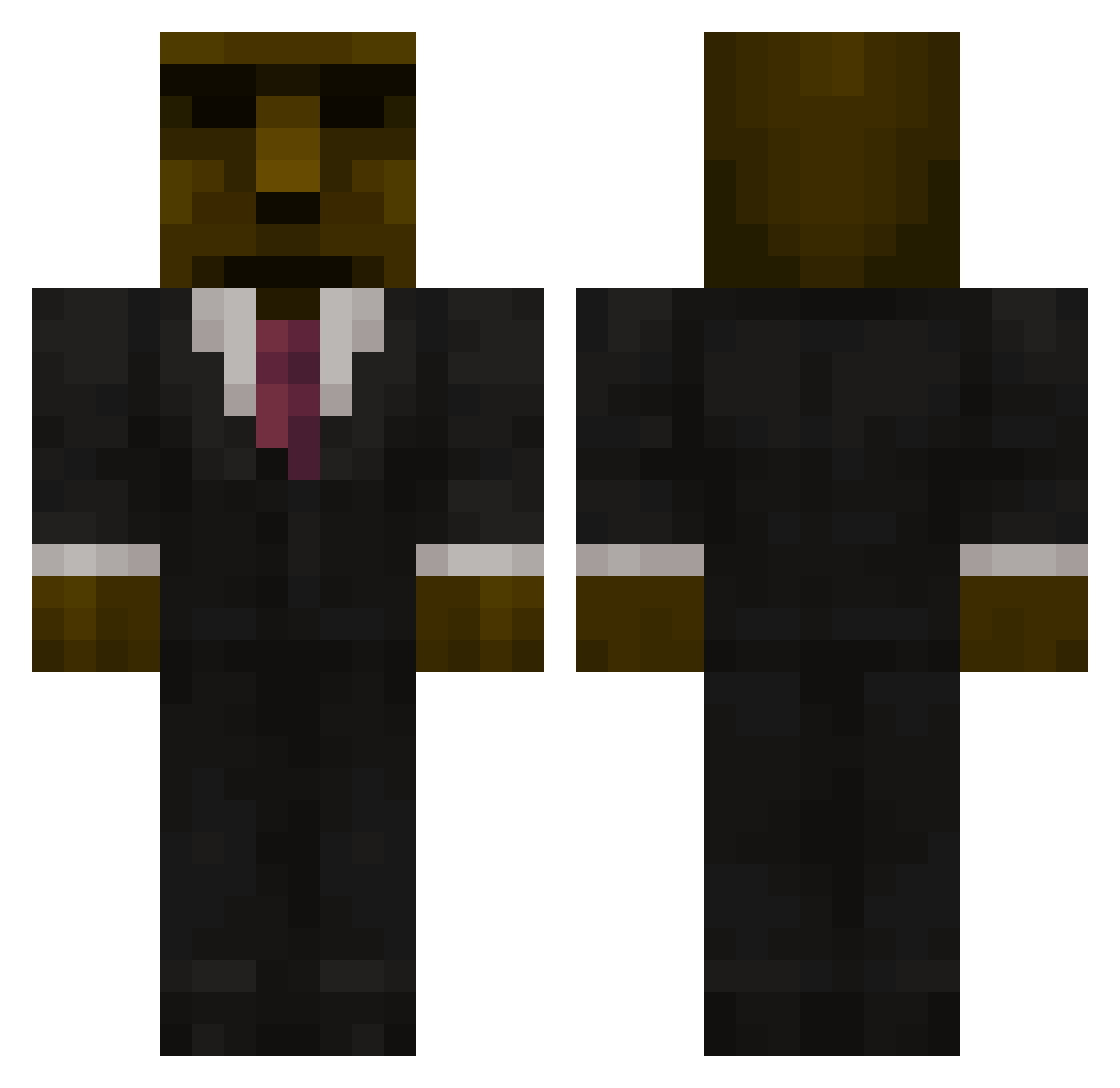 Moai_Gaming Minecraft skin, front and back view