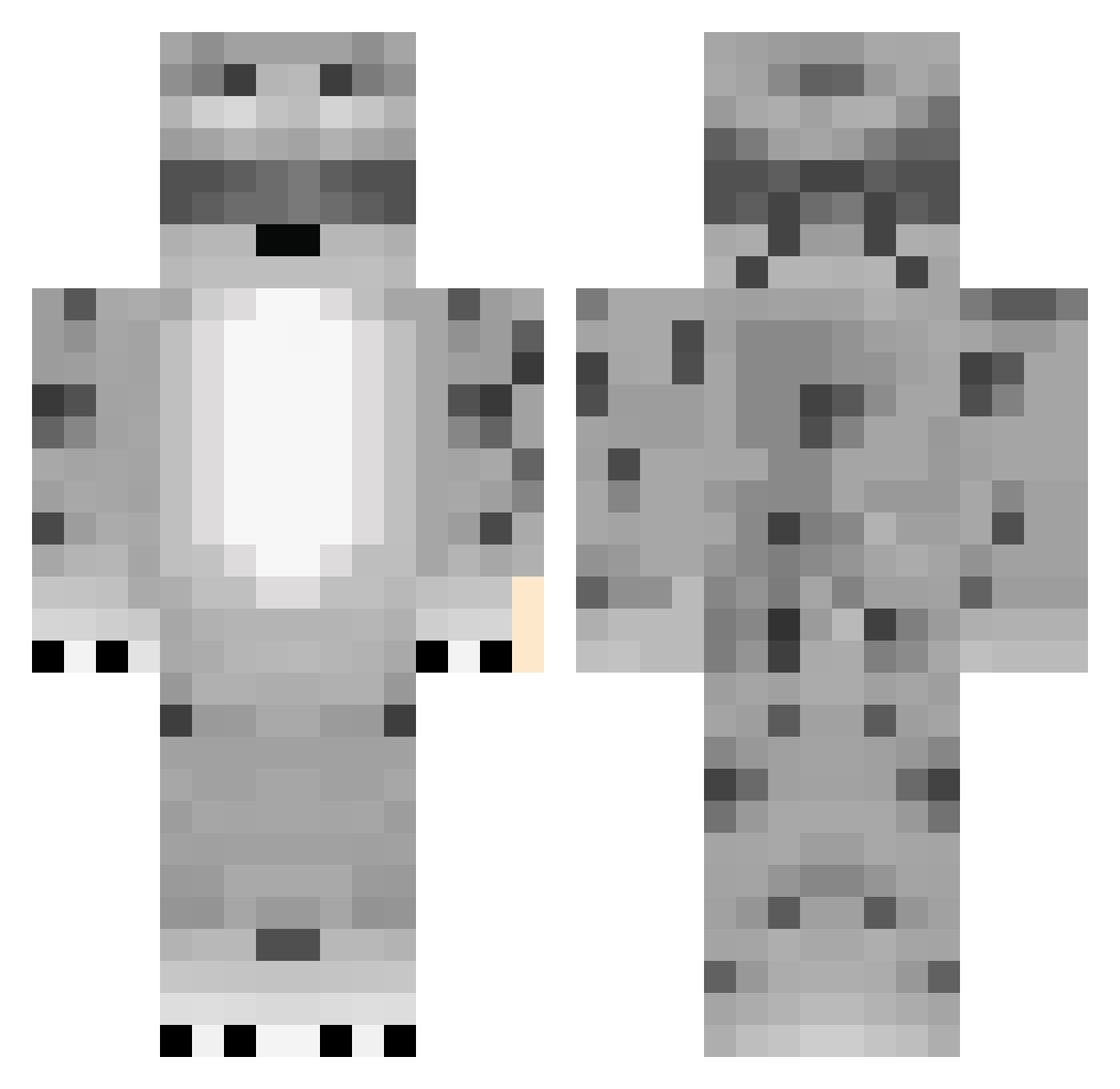Zachcorr Minecraft skin, front and back view